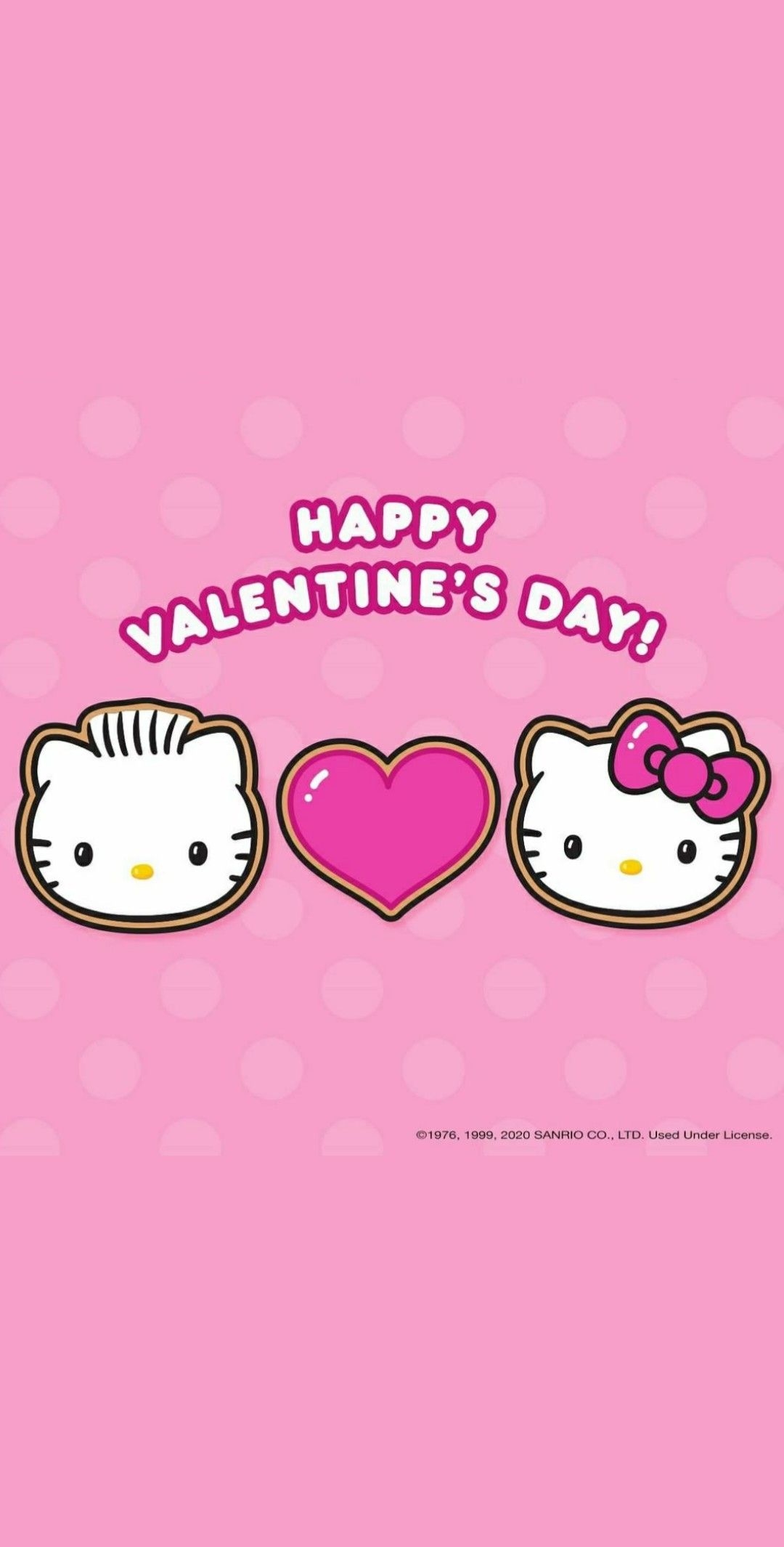 1080x2130 Happy Valentine's day. Hello kitty wallpaper free, Hello kitty background, Kitty, Phone