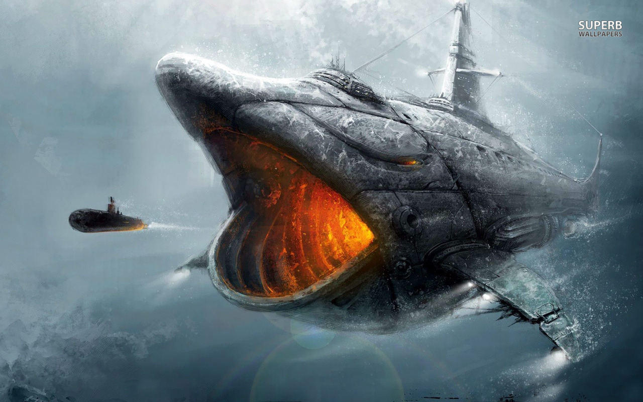 1280x800 Megalodon Shark Wallpaper 19443, Desktop