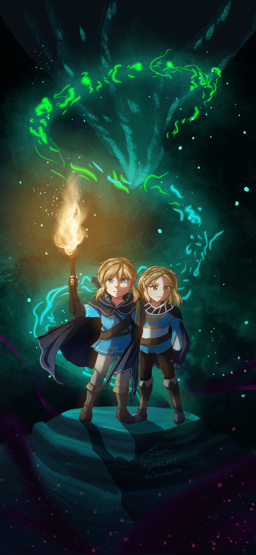 1080x2340 I made a BotW II mobile wallpaper!, Breath_of_the_Wild, Phone