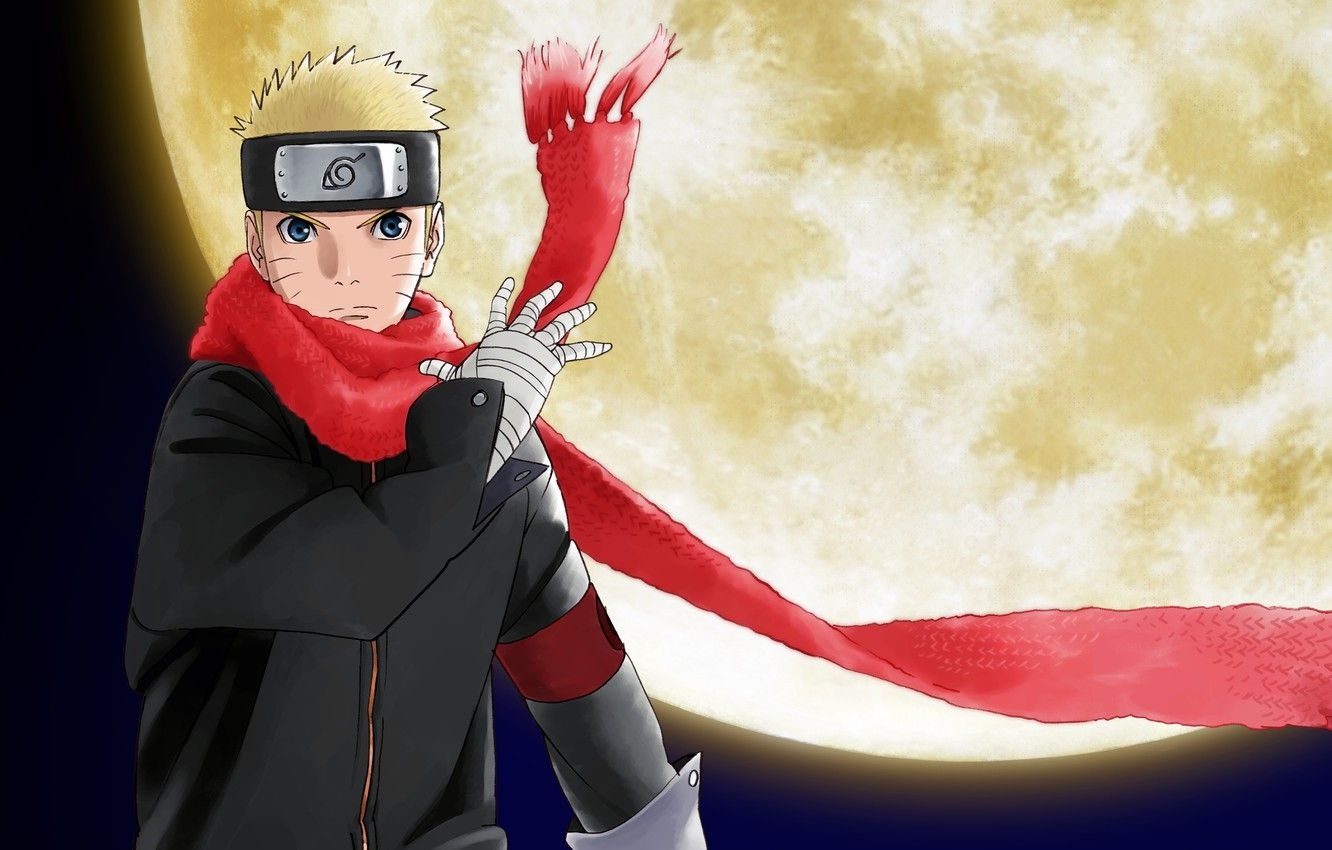 1340x850 Naruto Red Moon Wallpaper, Desktop