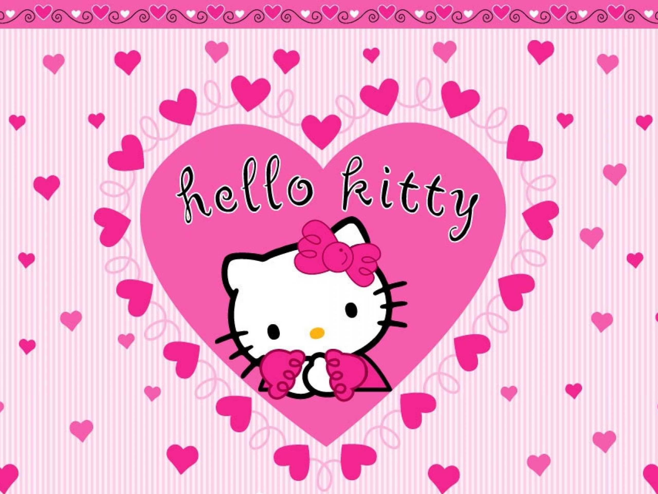 2560x1920 Wallpaper Hello Kitty Pink Bergerak Kitty Pink Love, Desktop