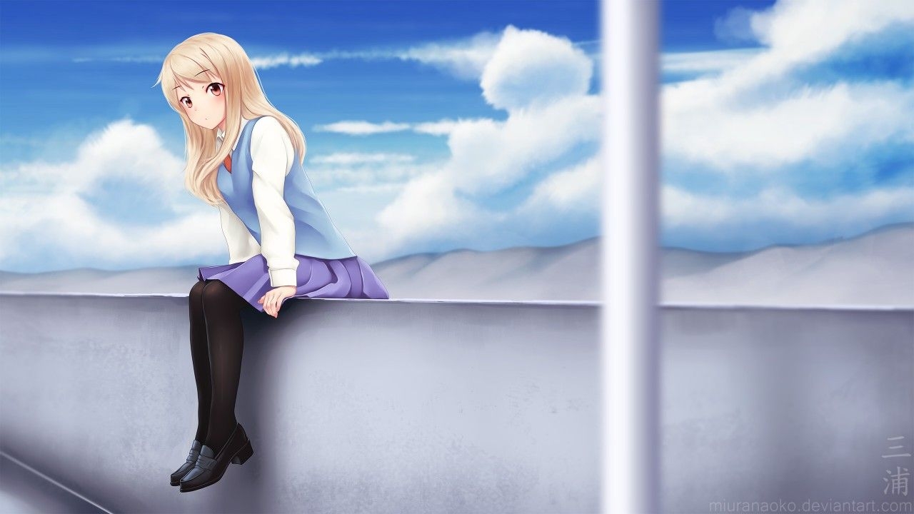 1280x720 Wallpaper Shiina Mashiro, Anime, Girl, Anime, Desktop