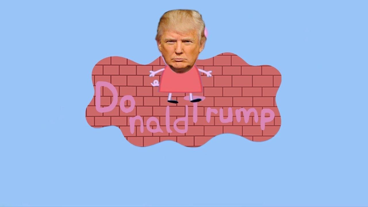 1280x720 Peppa Pig Donald Trump. Build the wall, Desktop