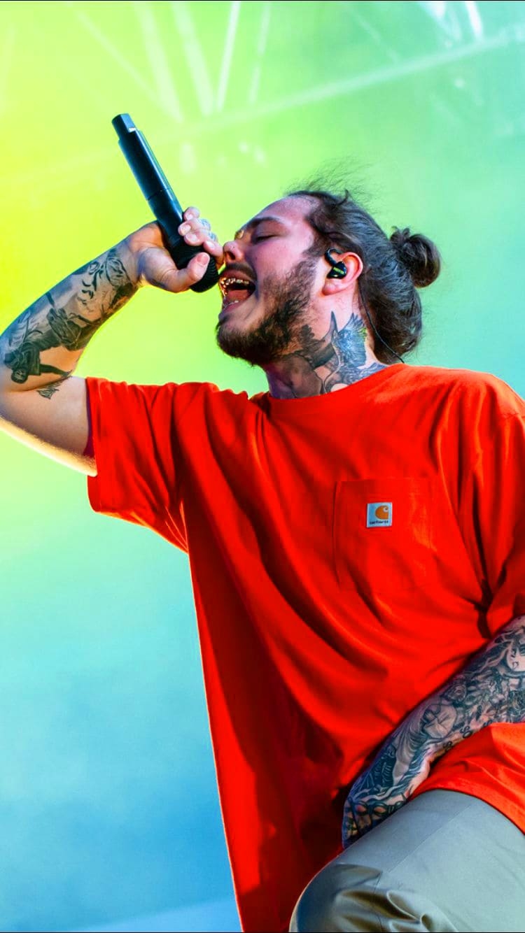 750x1340 Post Malone Rapper Wallpaper, Phone