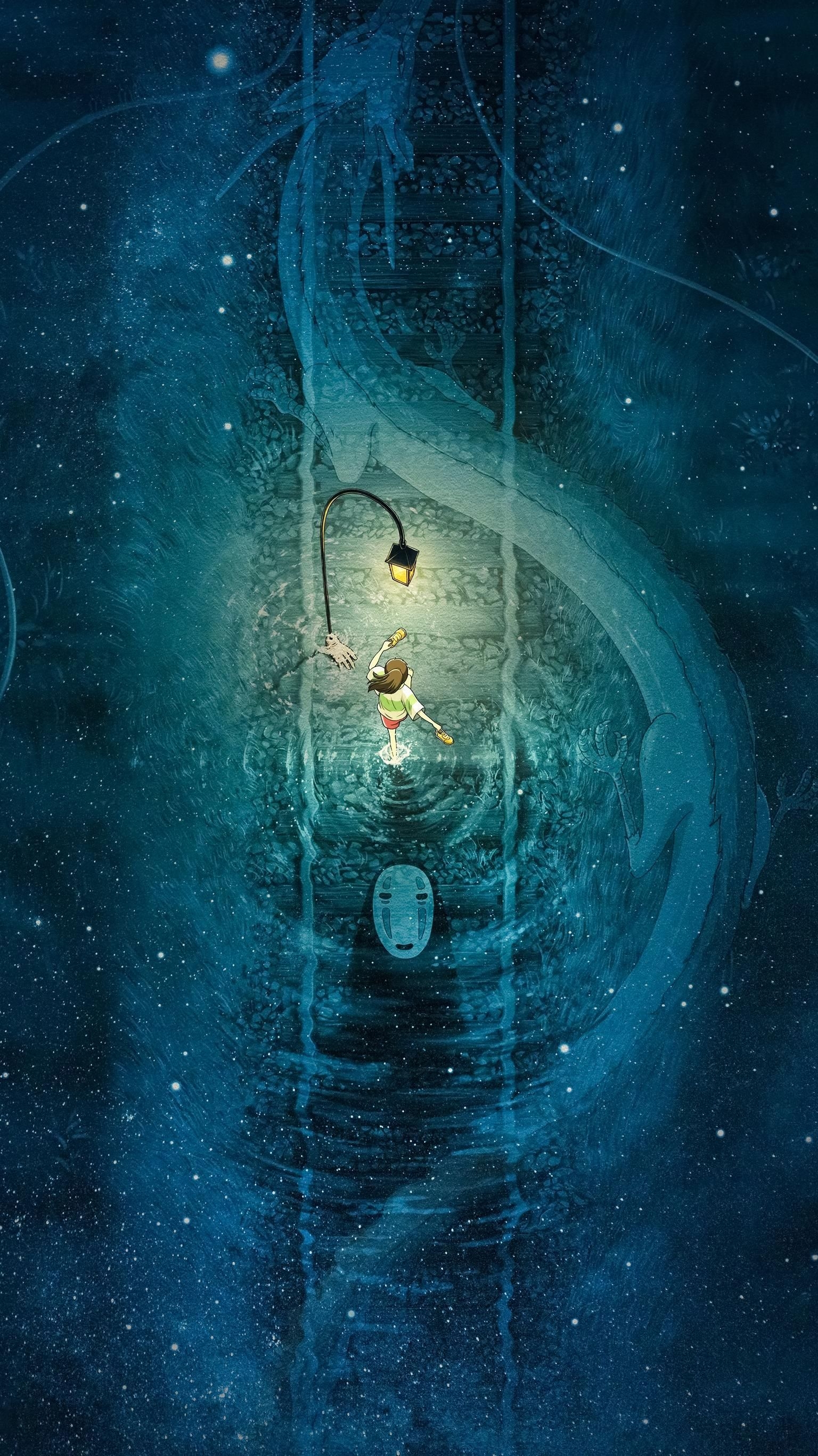 1540x2740 Spirited Away (2001) Phone Wallpaper. Moviemania. Ghibli art, Ghibli artwork, Studio ghibli art, Phone