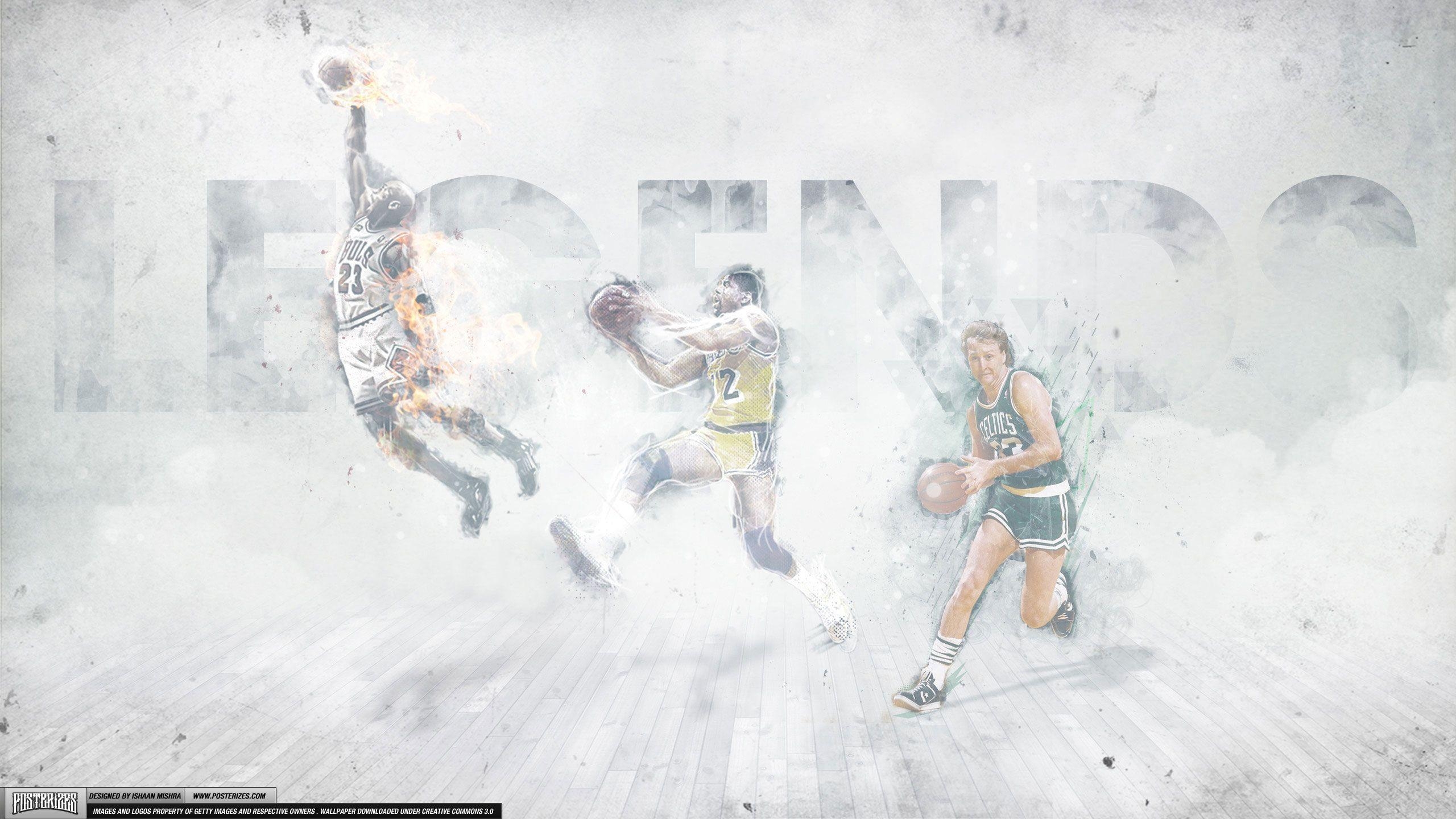 2560x1440 Jordan Magic Bird NBA Legends 2560×1440 Wallpaper. Basketball, Desktop