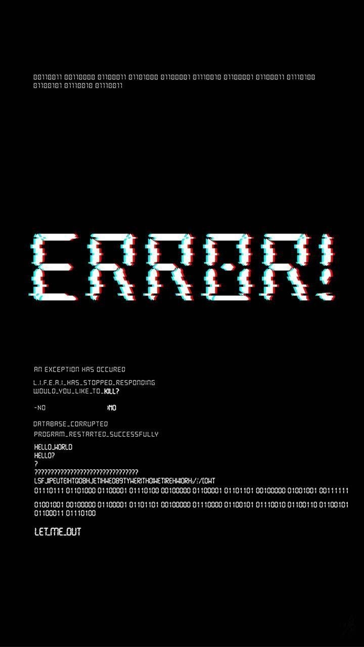 720x1280 ERROR. Lock screen wallpaper, Instagram alıntıları, Dijital boyama, Phone