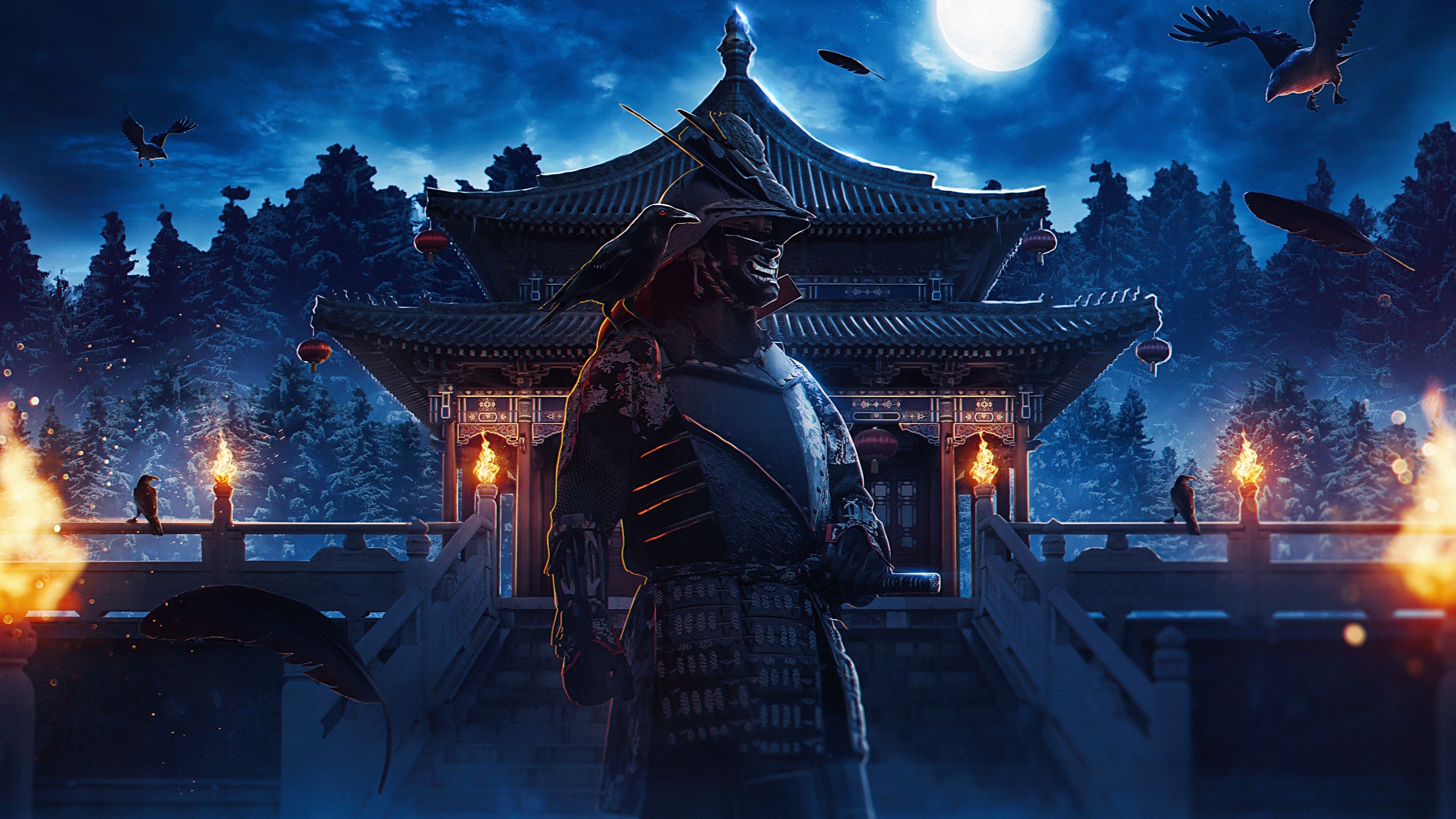 3840x2160 Samurai 4K Wallpaper, Bushido, Warrior, Japan, Middle Ages, Graphics CGI, Desktop