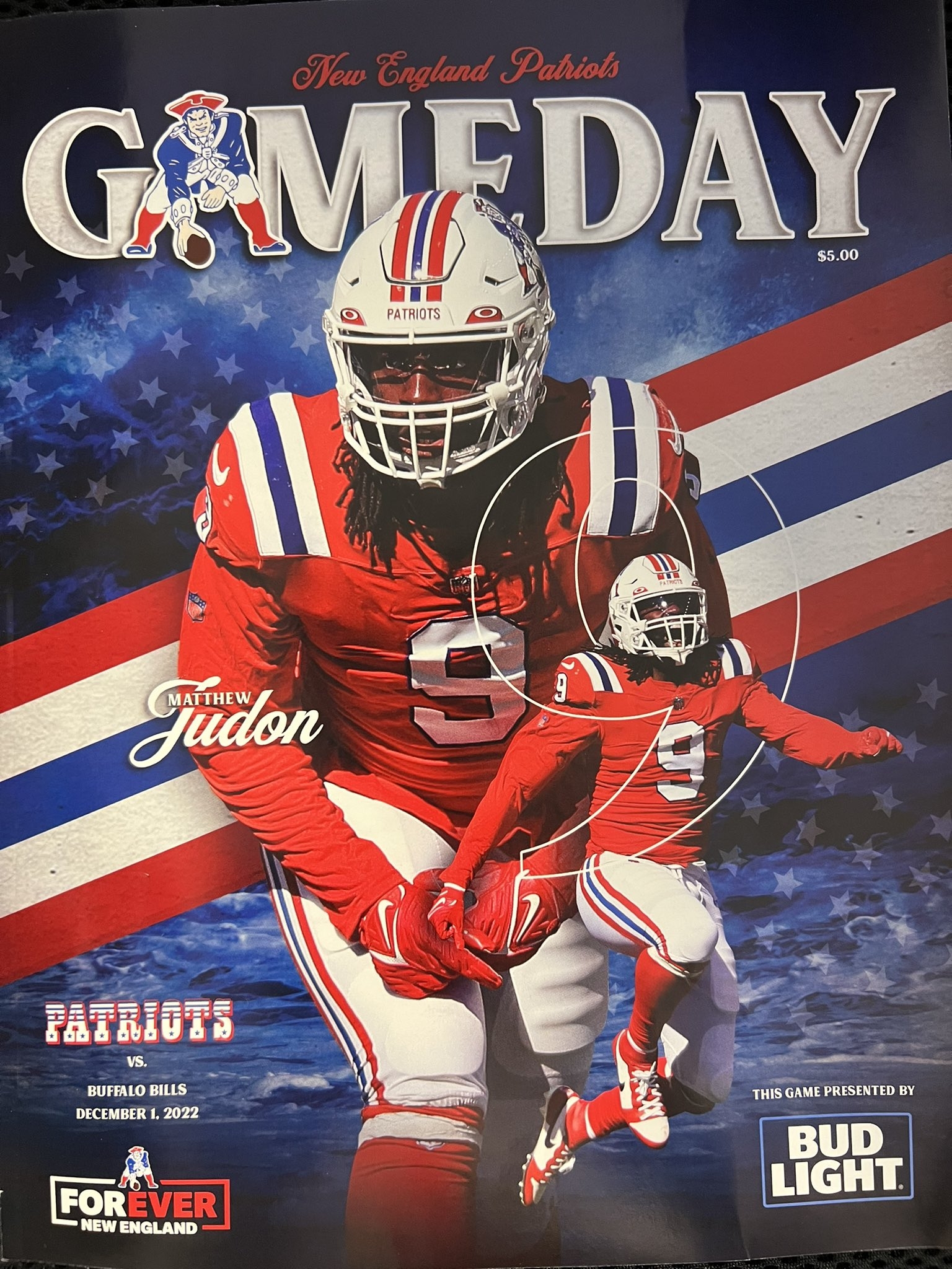 1540x2050 Mike Reiss Judon, who leads the NFL in sacks with is on the cover of the GameDay magazine to be sold at Gillette Stadium tonight, Phone