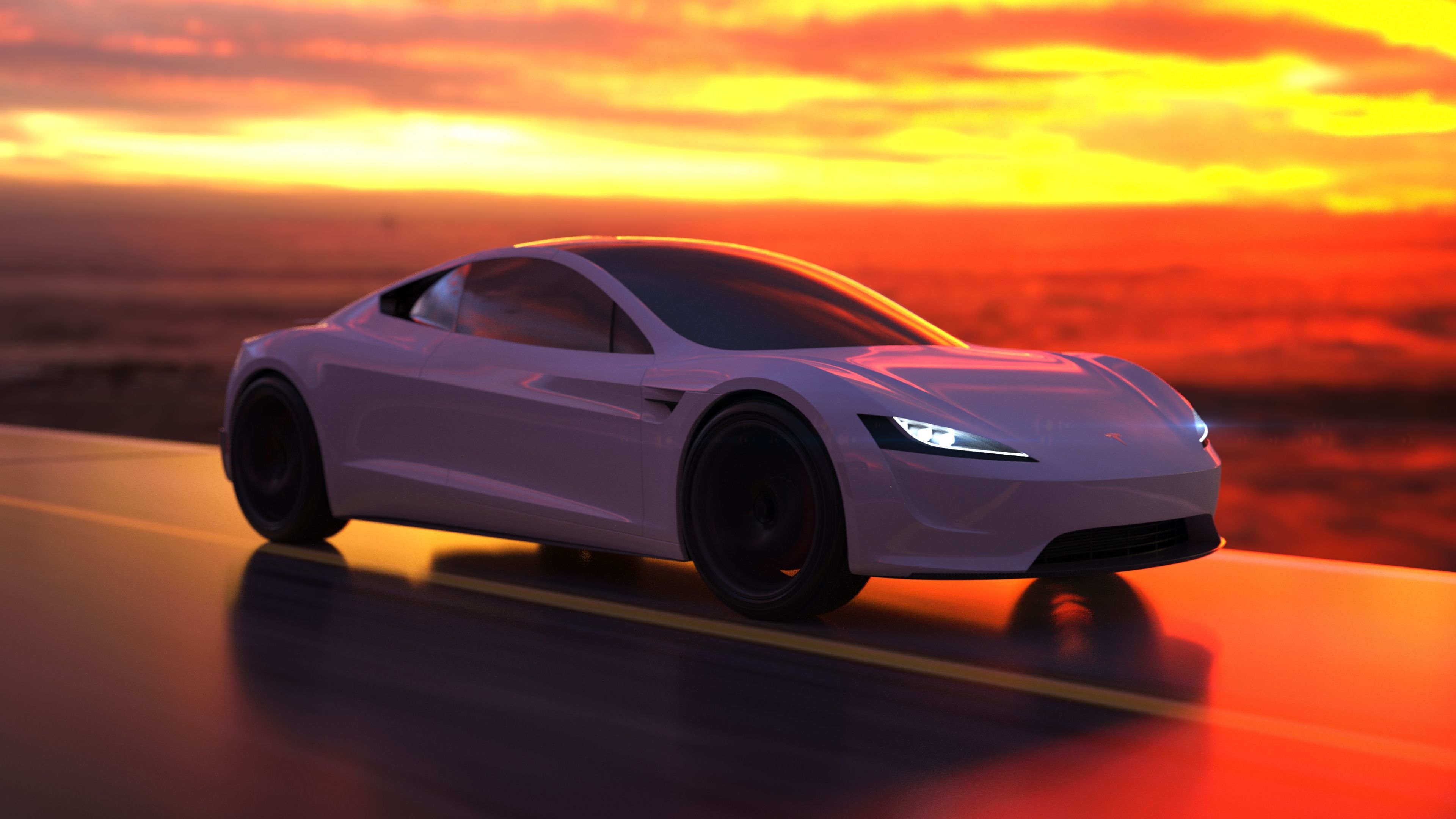 3840x2160 Tesla Roadster 2020 HD Desktop Wallpaper, Desktop