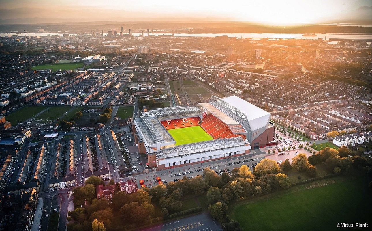 1290x800 Anfield Road Stadium Liverpool FC Liverpool Building Football Wallpaper:, Desktop