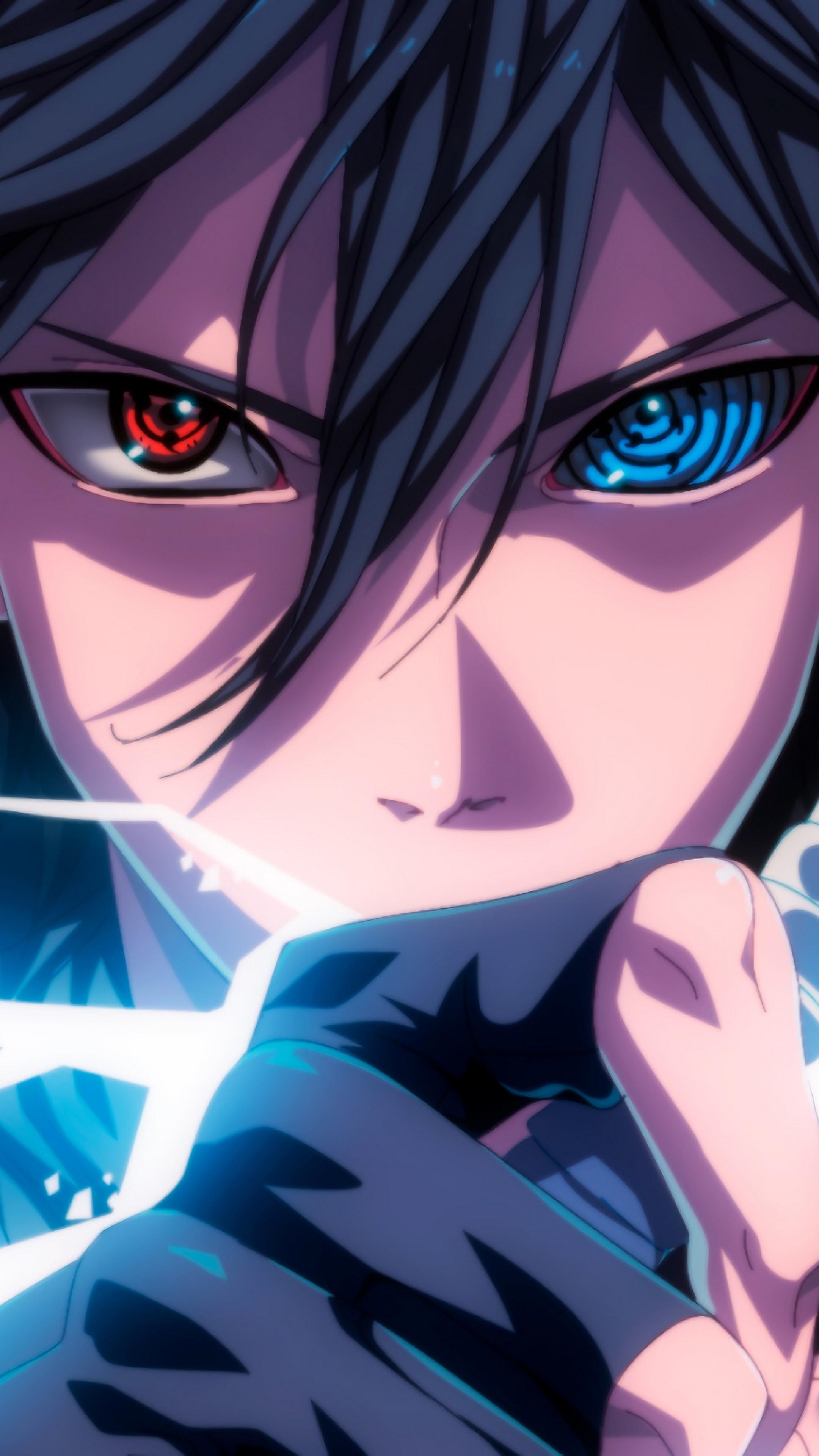 2160x3840 Sasuke Sharingan Rinnegan Eyes Lightning 4K Wallpaper, Phone