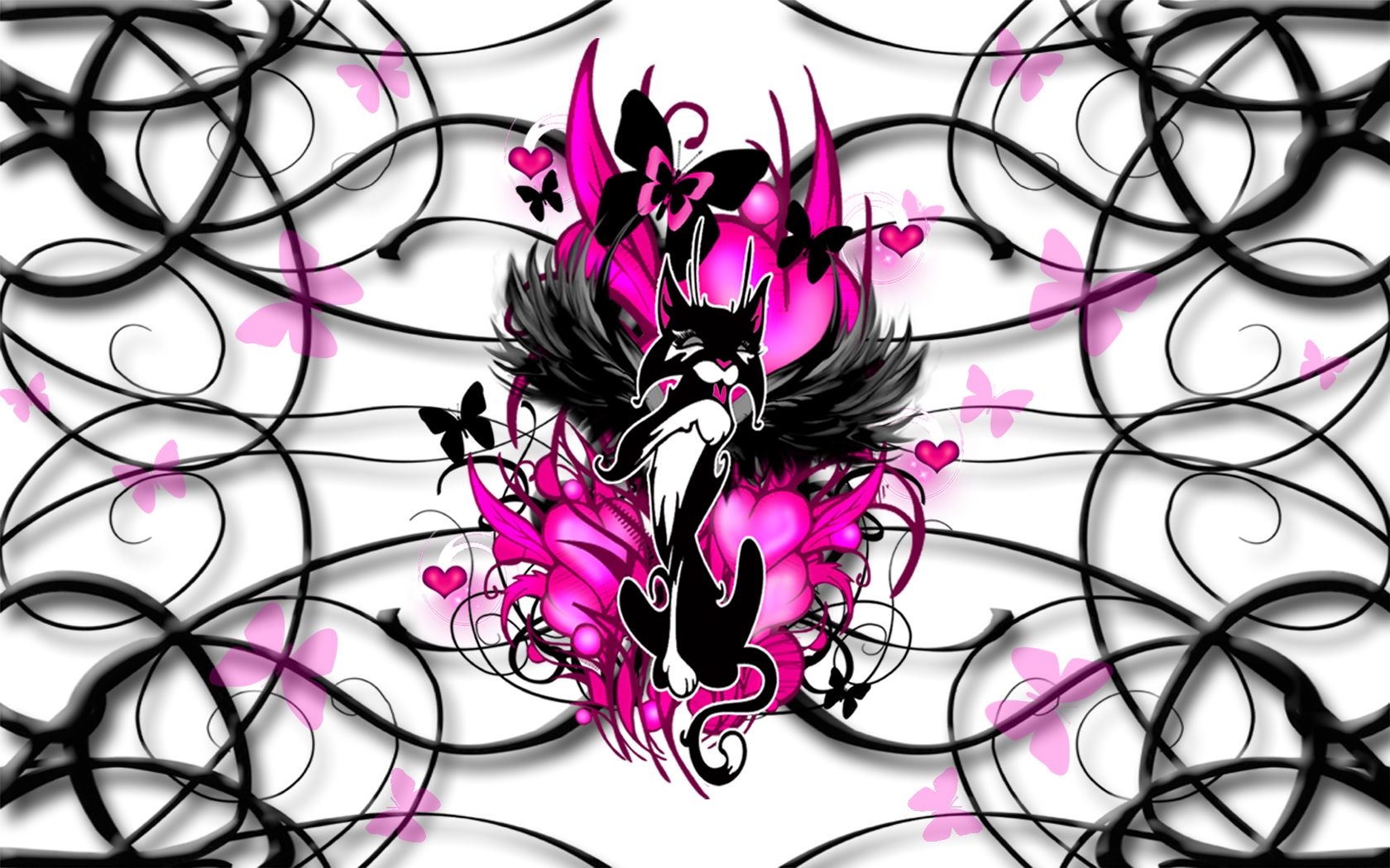 1680x1050 Pink and Black Emo Wallpaper, HD Pink and Black Emo Background on WallpaperBat, Desktop