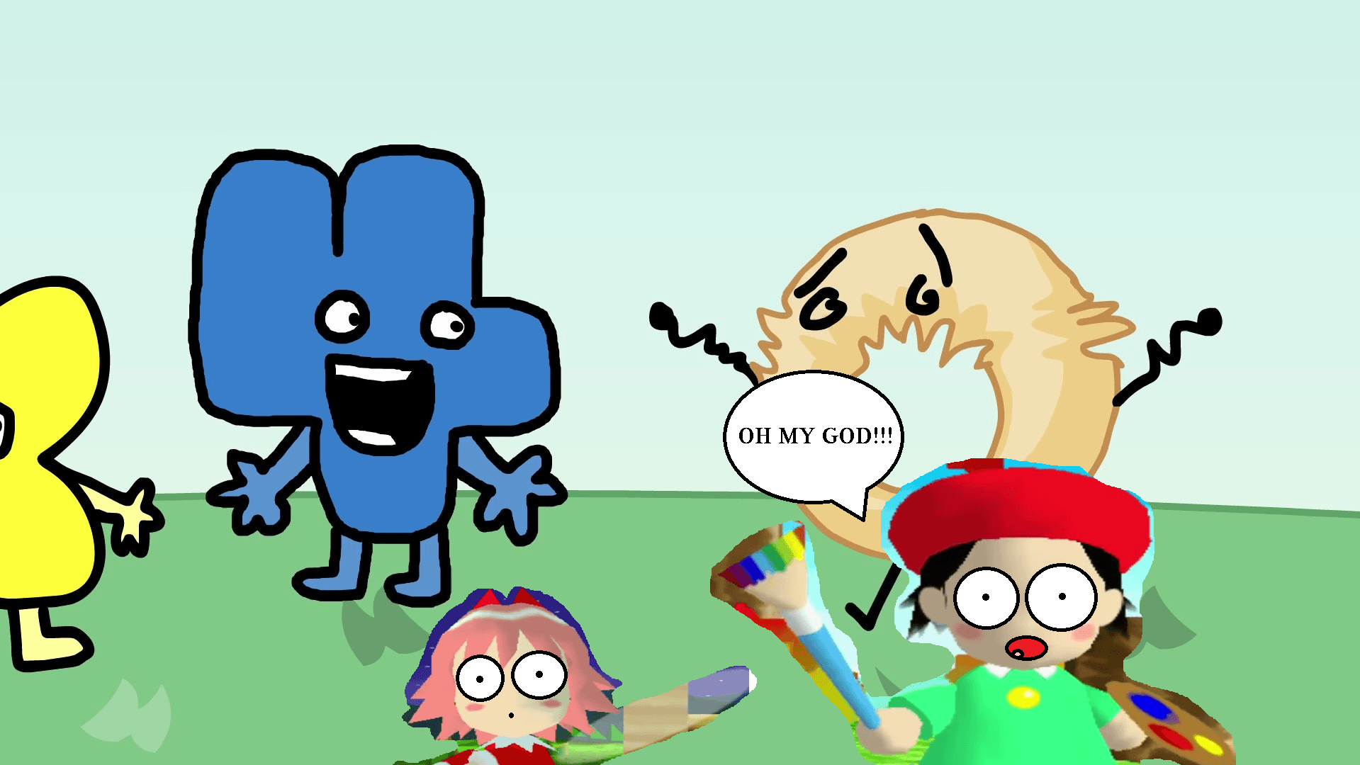 1920x1080 Adeleine & Ribbon Reacting To BFB 1 Getting Teardrop to Talk, Desktop