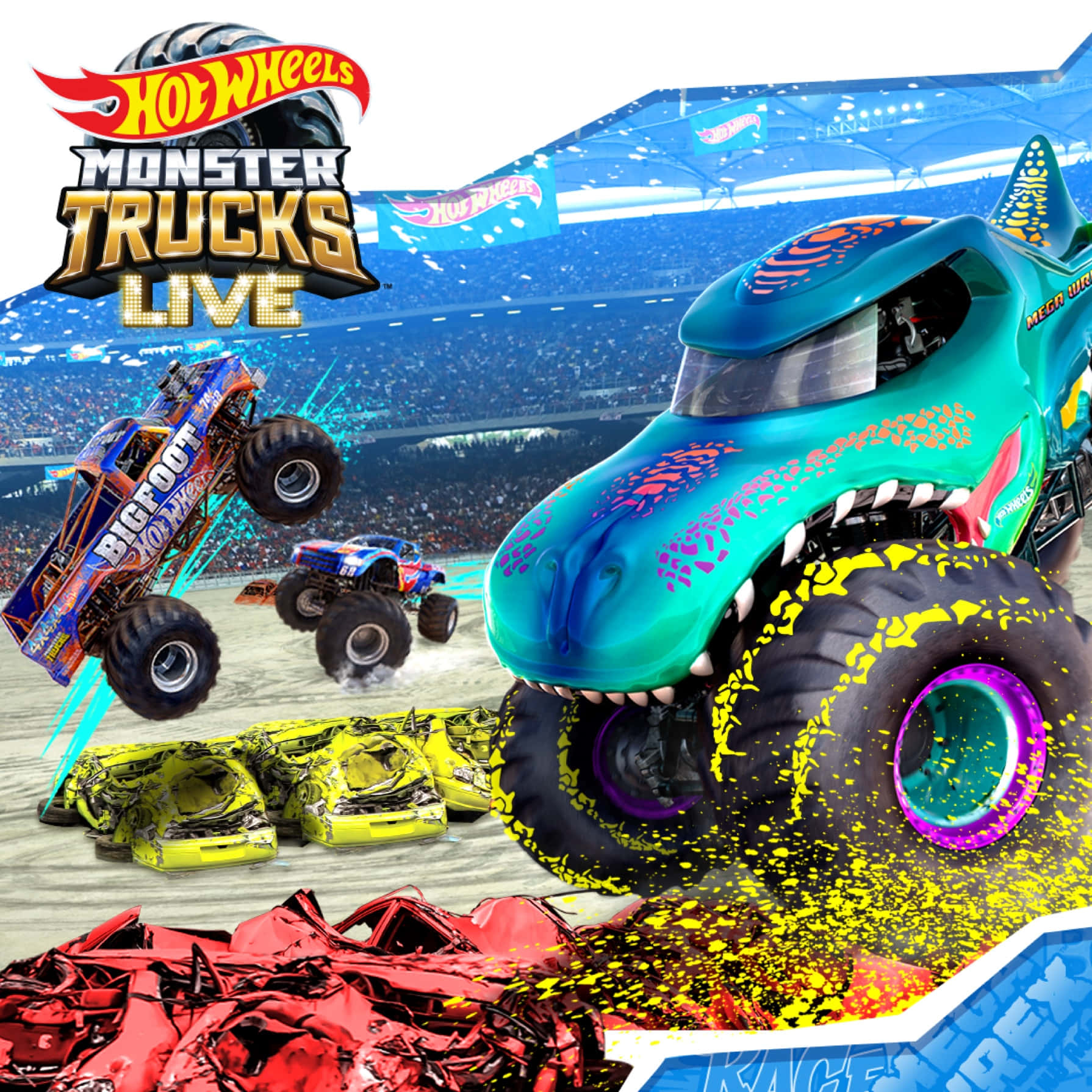 1790x1790 Download Hot Wheels Monster Trucks, Phone