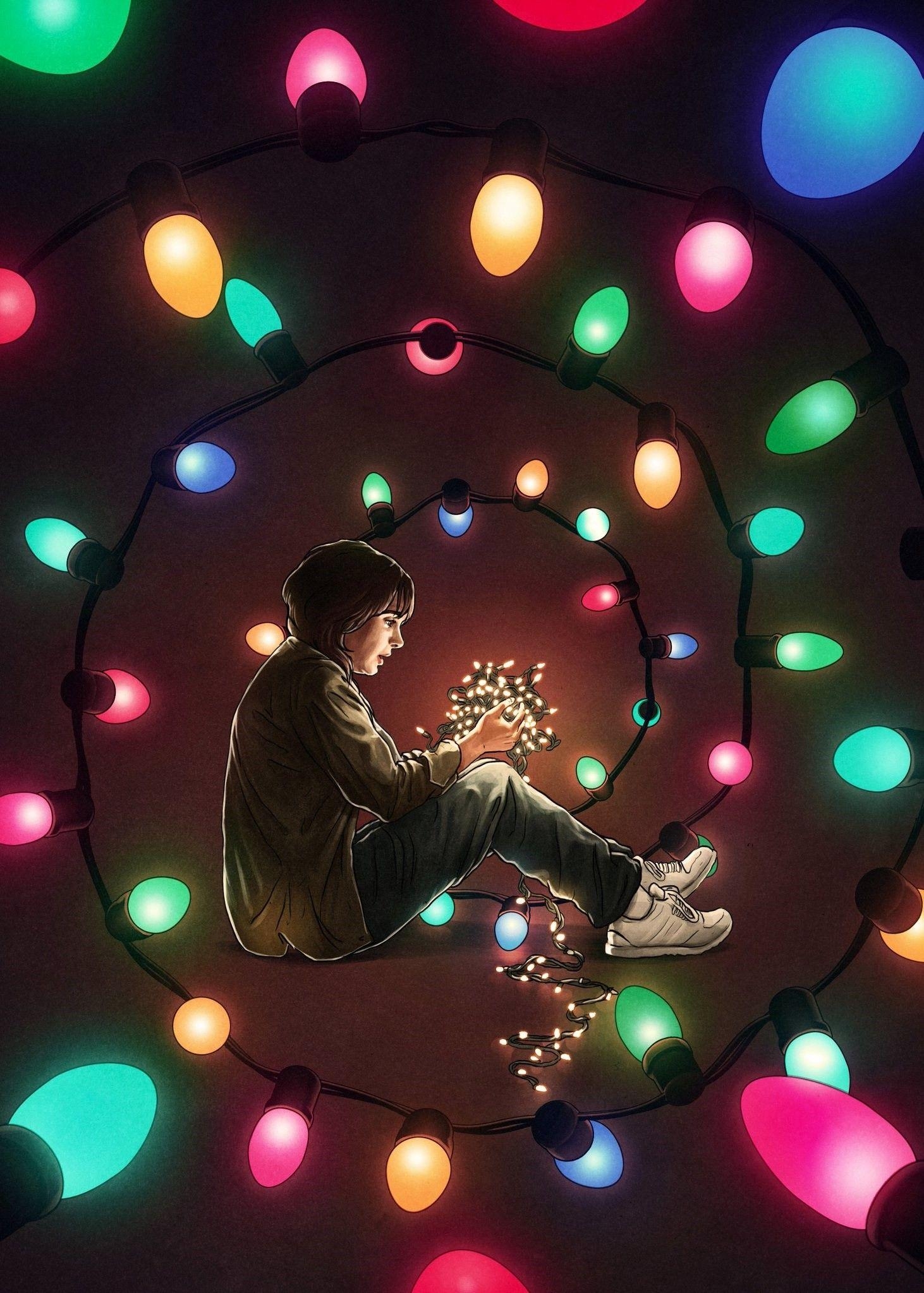 1470x2050 Stranger Things, #colorful, #lights, #artwork, #Netflix, Phone