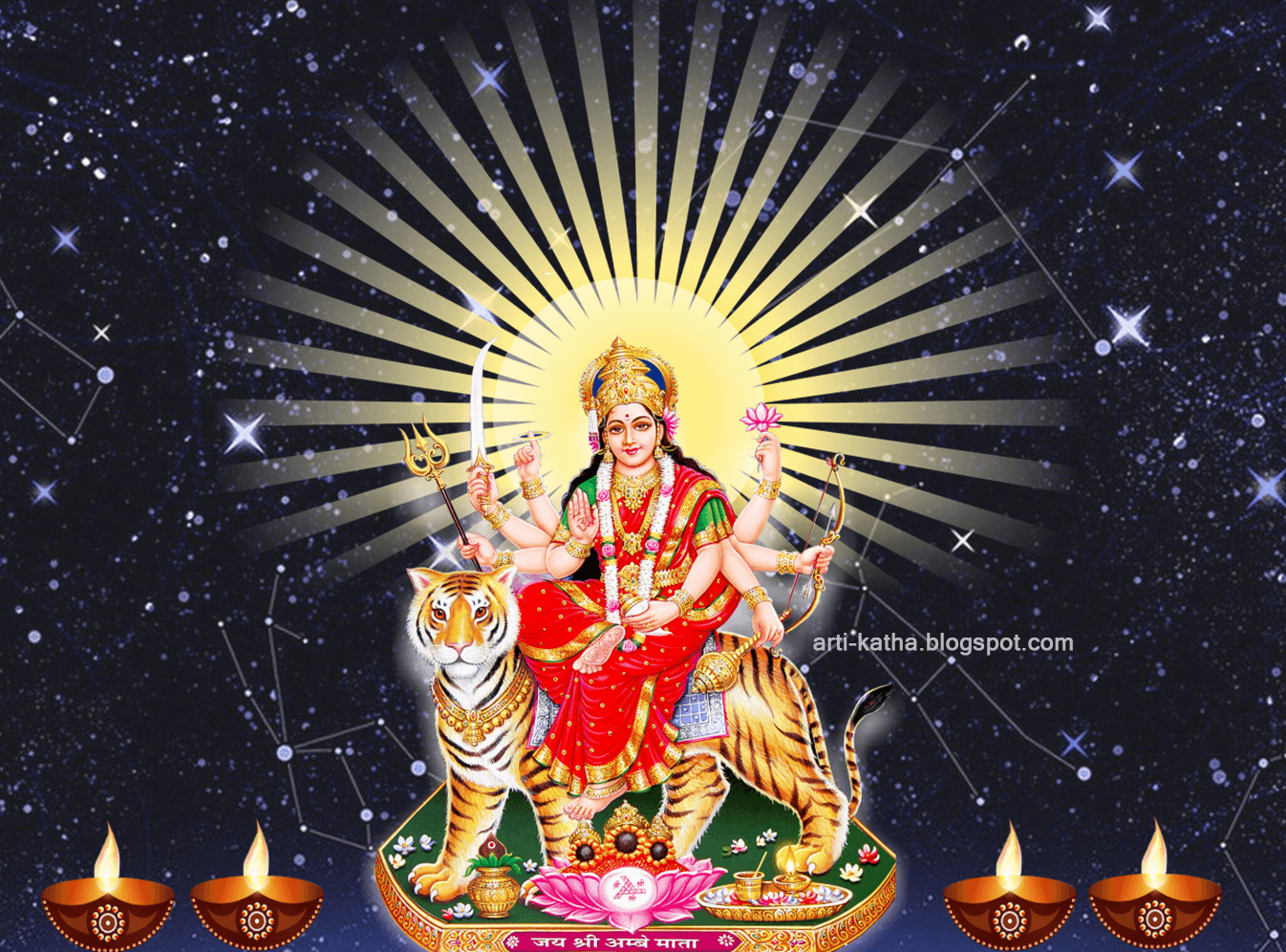 1350x1000 HD wallpaper of Maa Durga, Desktop