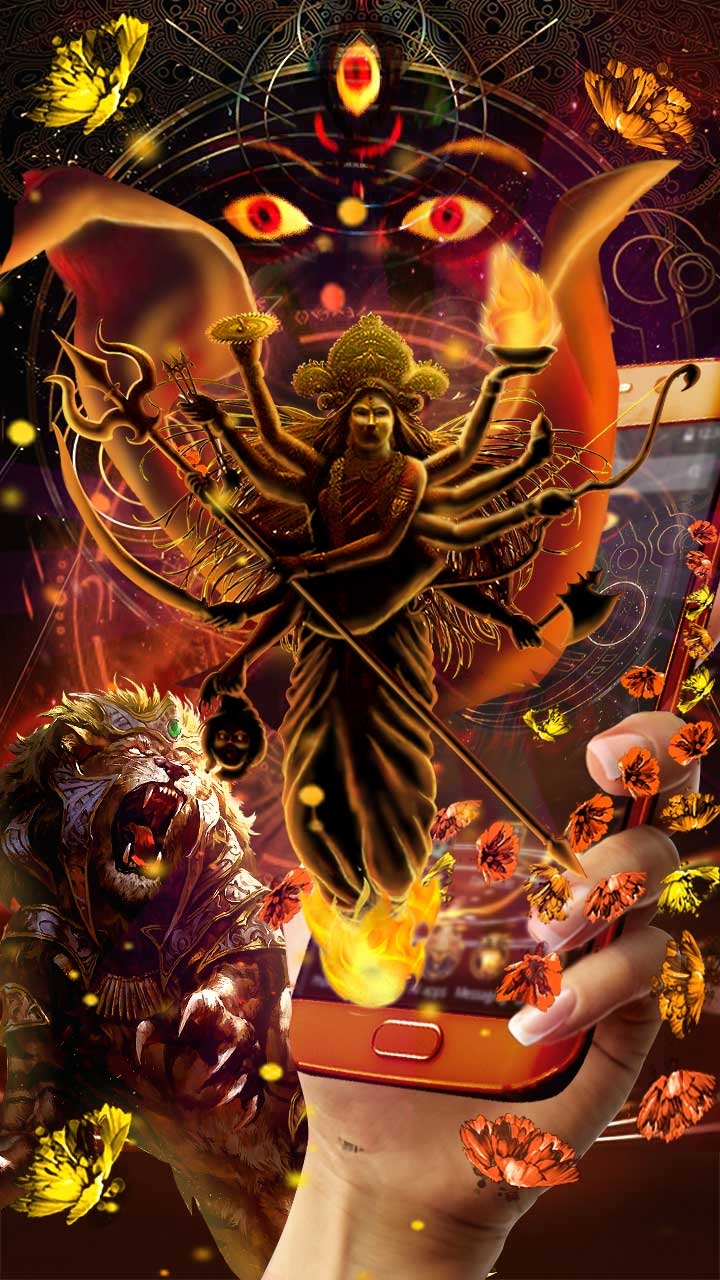 720x1280 Goddess Durga 3D Gravity Theme: Appstore for Android, Phone