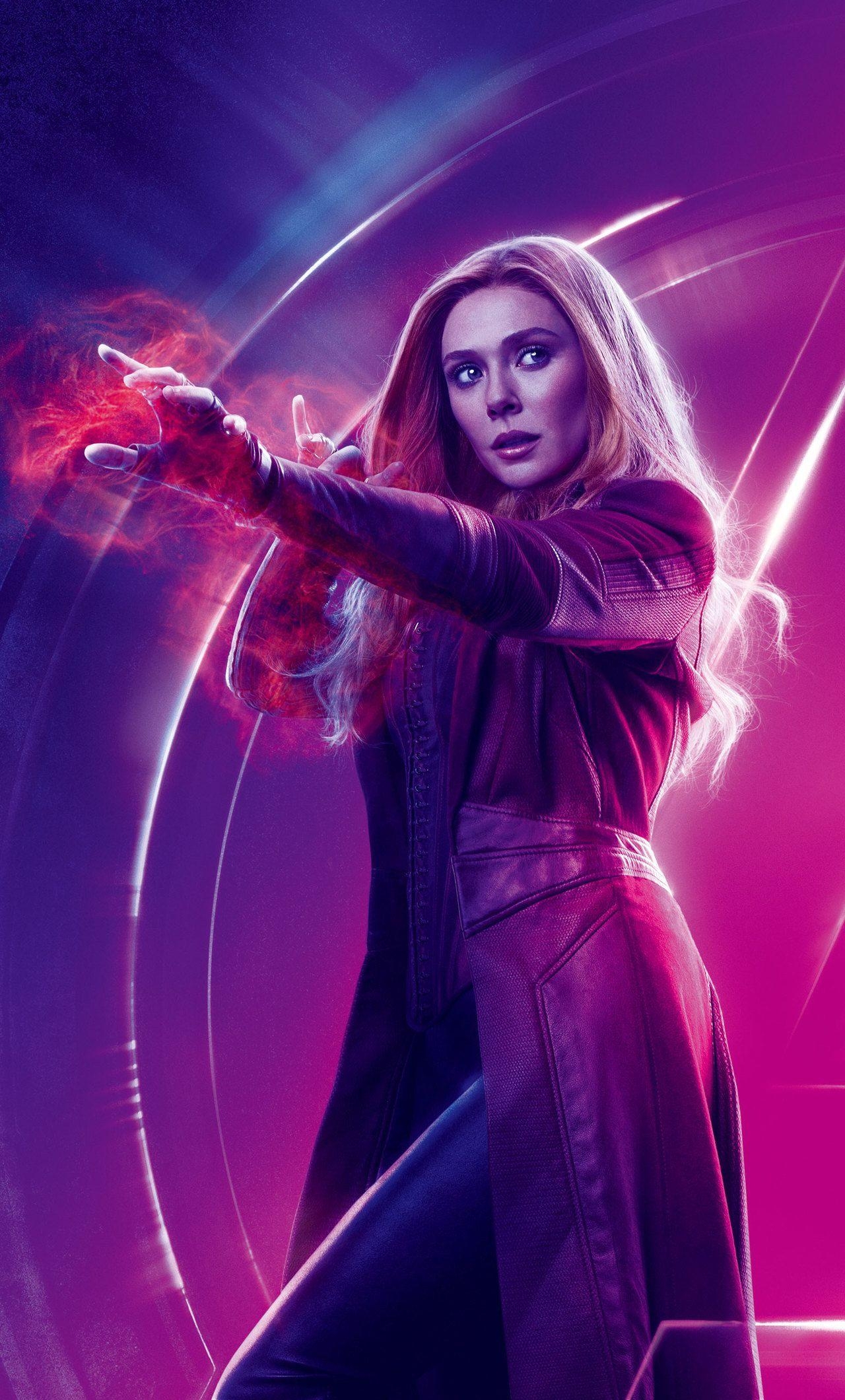 1280x2120 Wanda Maximoff In Avengers Infinity War 8k Poster iPhone 6, Phone