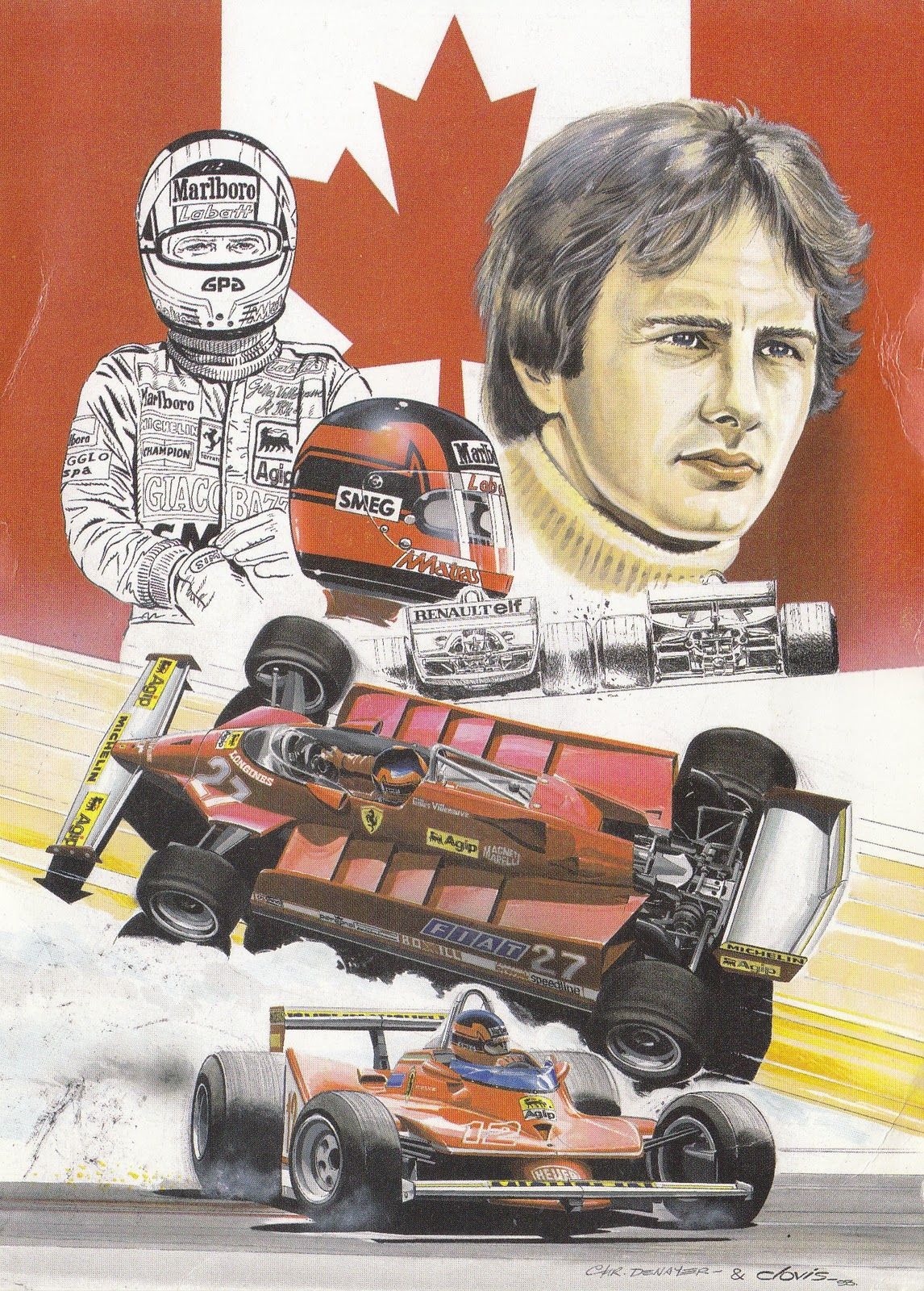 1150x1600 johan postcards: Canada / Québec Villeneuve. Motorsport art, F1 art, Car drawings, Phone