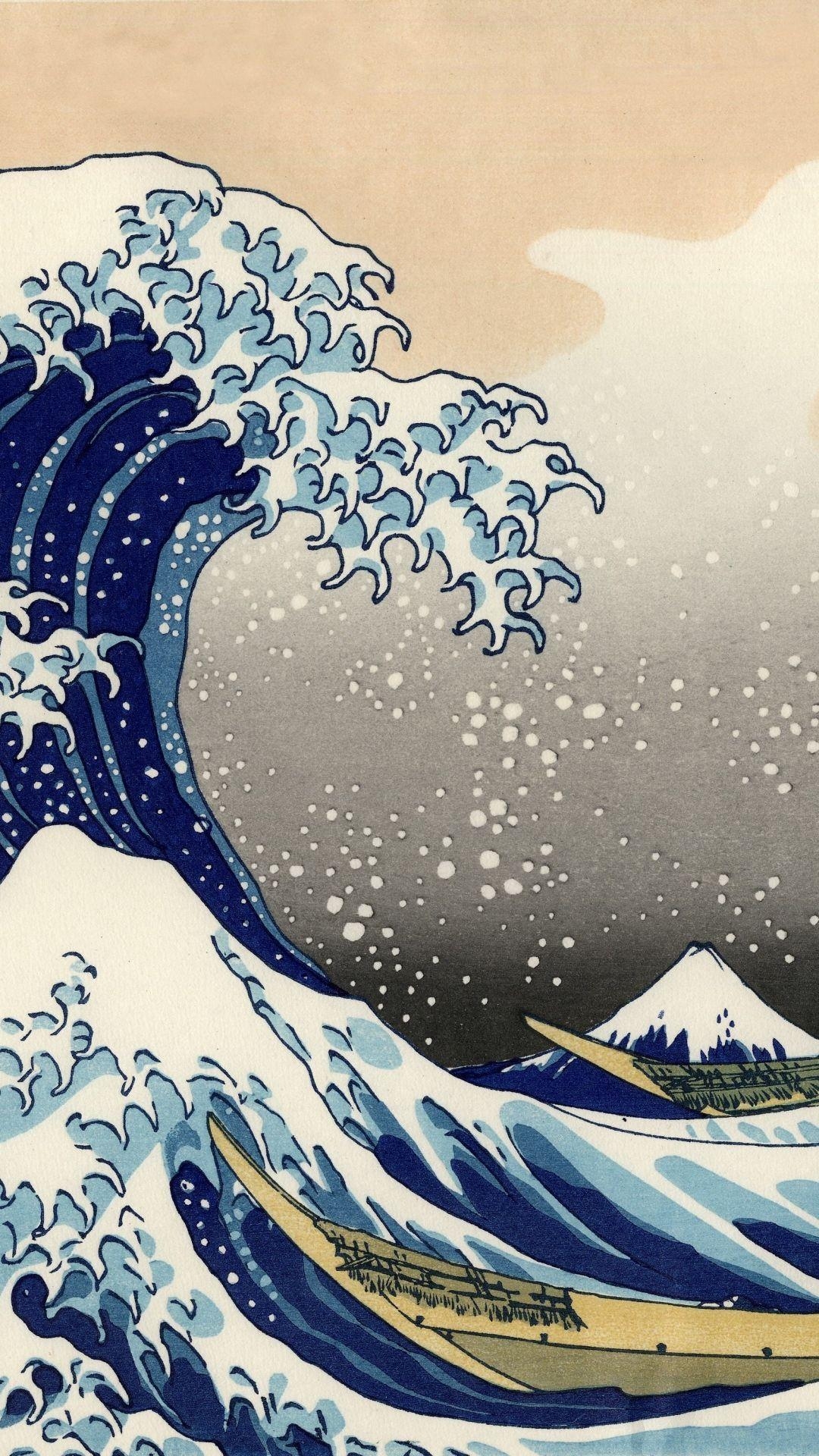 1080x1920 Artistic The Great Wave Off Kanagawa. Art Wallpaper, Waves Wallpaper, Japanese Art, Phone