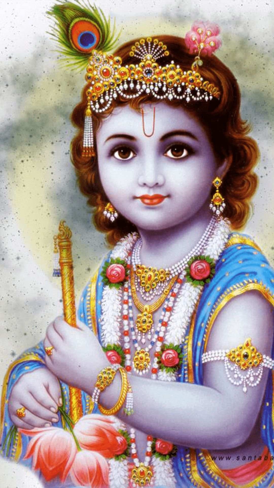 1080x1920 God Krishna iPhone Wallpaper Classic Krishna Wallpaper Digital Download, Phone