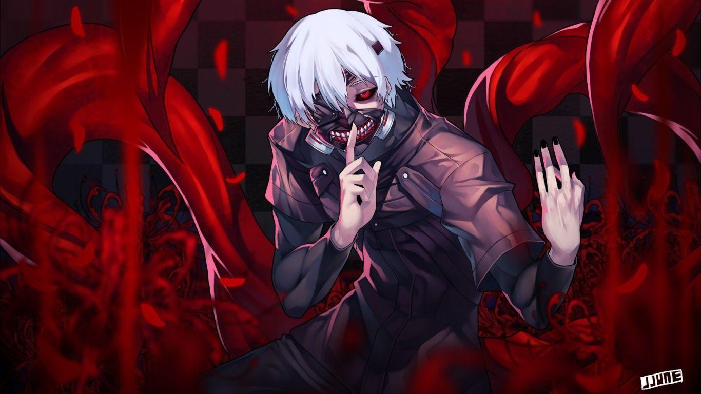 1370x770 Evil anime character Tokyo Ghoul Desktop wallpaper, Desktop