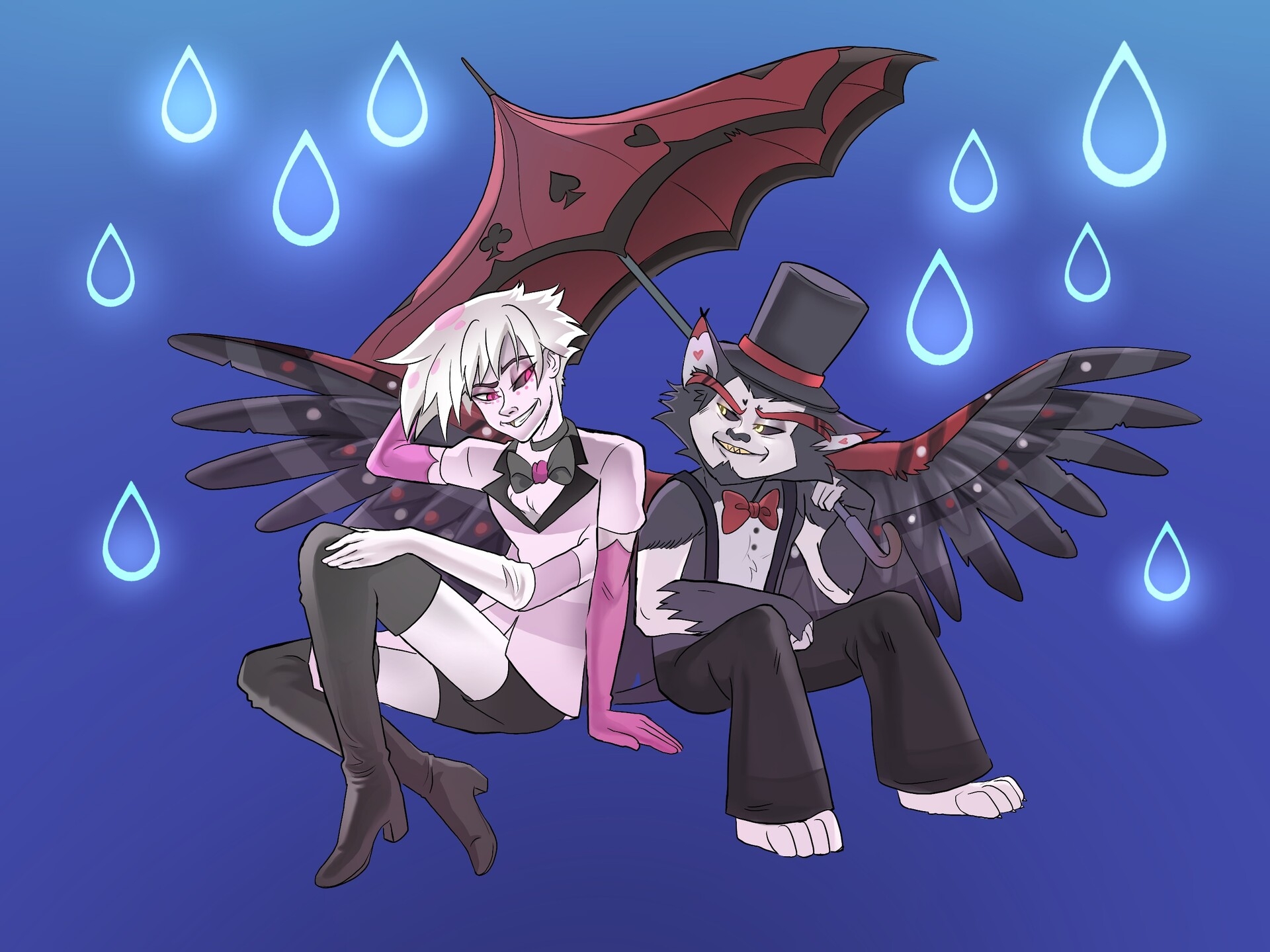 1920x1440 Fan art Hazbin Hotel Angel Dust and Husk, Desktop