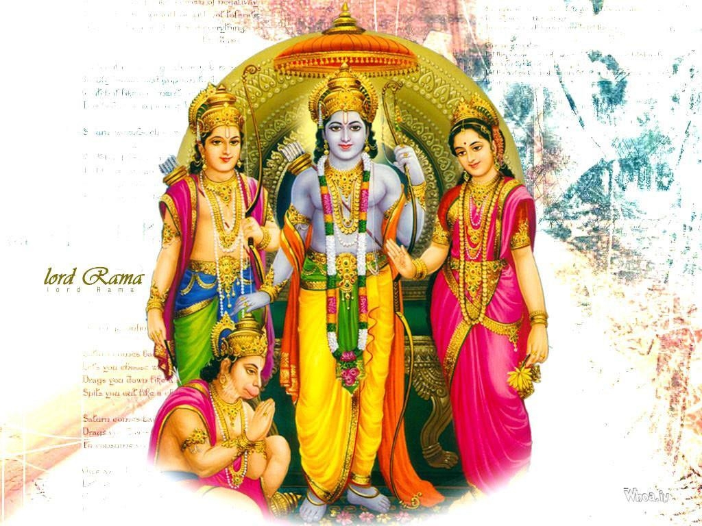 1030x770 Lord Ram, Mata Sita And Laxman With Hanuman HD Wallpaper, Desktop