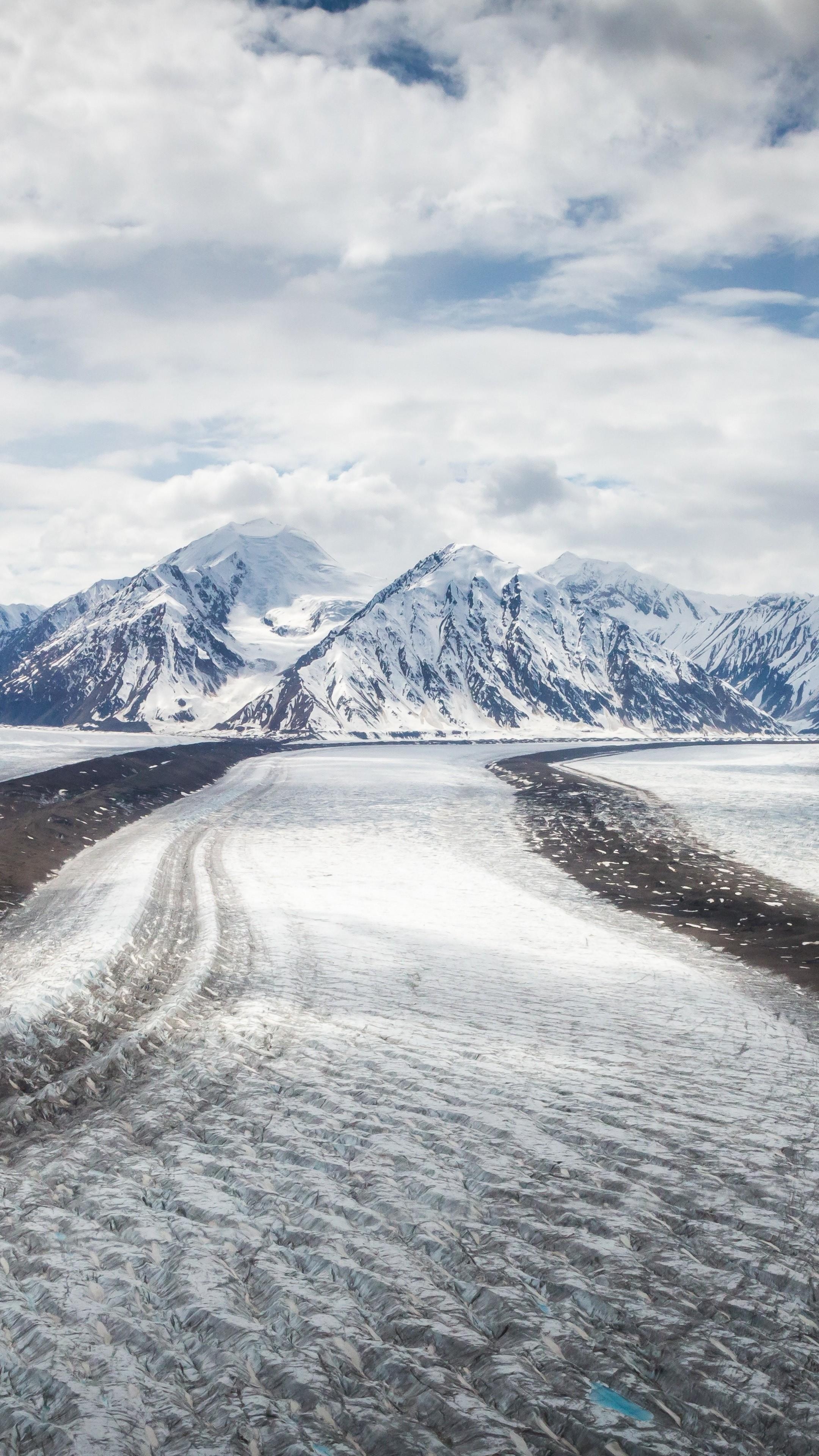 2160x3840 Wallpaper mountains, 5k, 4k wallpaper, winter, ice, road, Nature, Phone