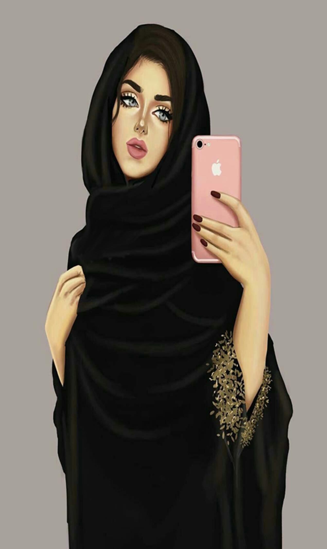 1280x2140 hijab girly wallpaper for Android, Phone