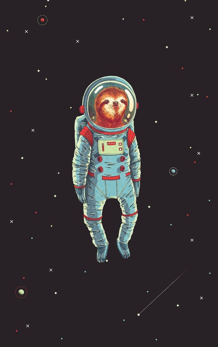 720x1150 slothstronaut. Art, Art prints, Sloth art.com, Phone