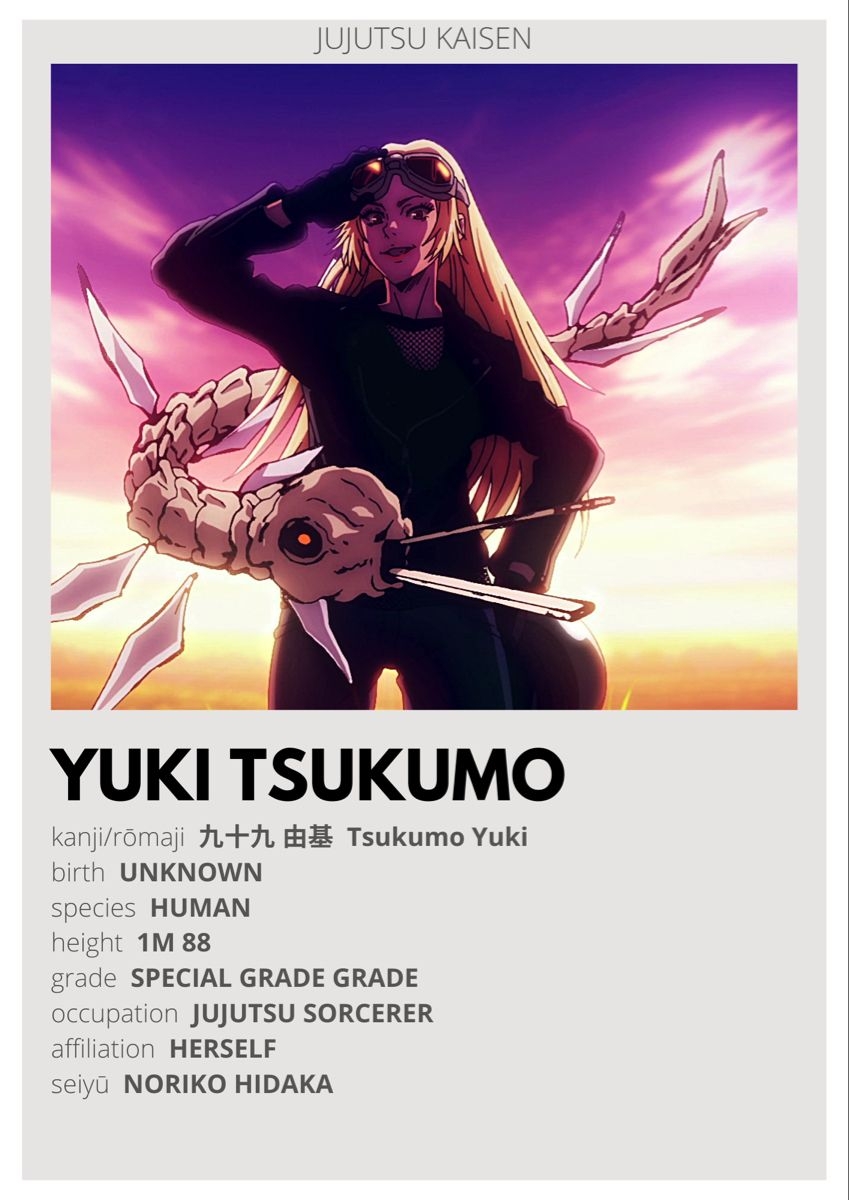 850x1200 JUJUTSU KAISEN CHARACTER POSTER MINIMALIST. Yuki, Jujutsu, Cool anime background, Phone