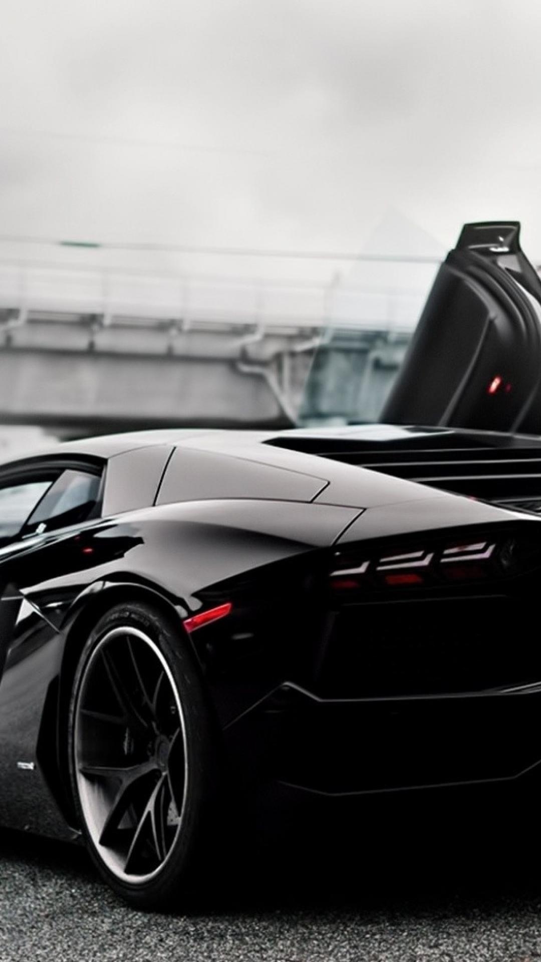 1080x1920 Car Lamborghini Aventador Black HD Car Wallpaper 1080p, Phone