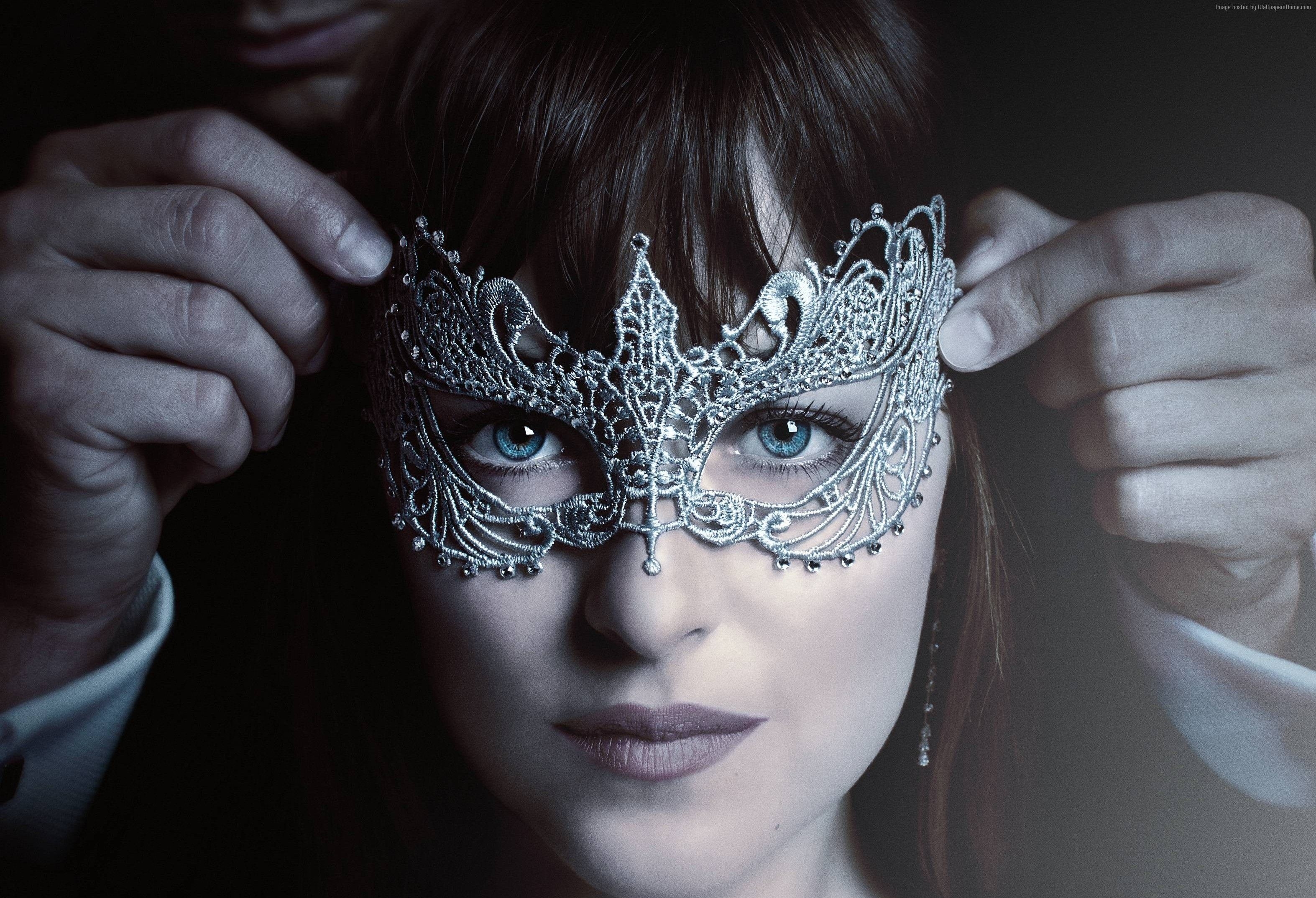 3150x2150 Wallpaper Fifty Shades Darker, Dakota Johnson, mask, best movies, Desktop