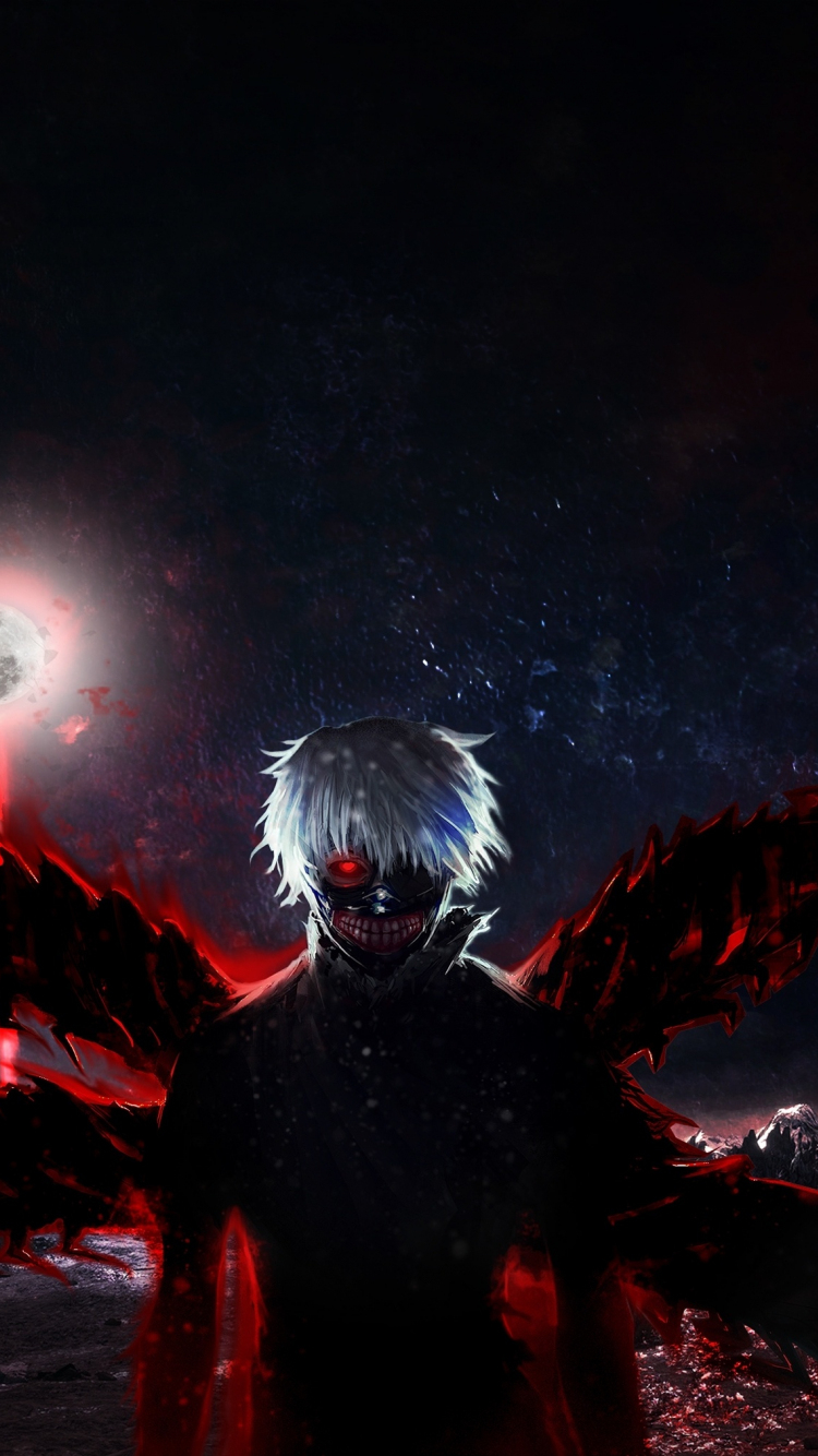 750x1340 Download wallpaper  tokyo ghoul, dark, anime boy, artwork, iphone iphone  HD background, 18584, Phone