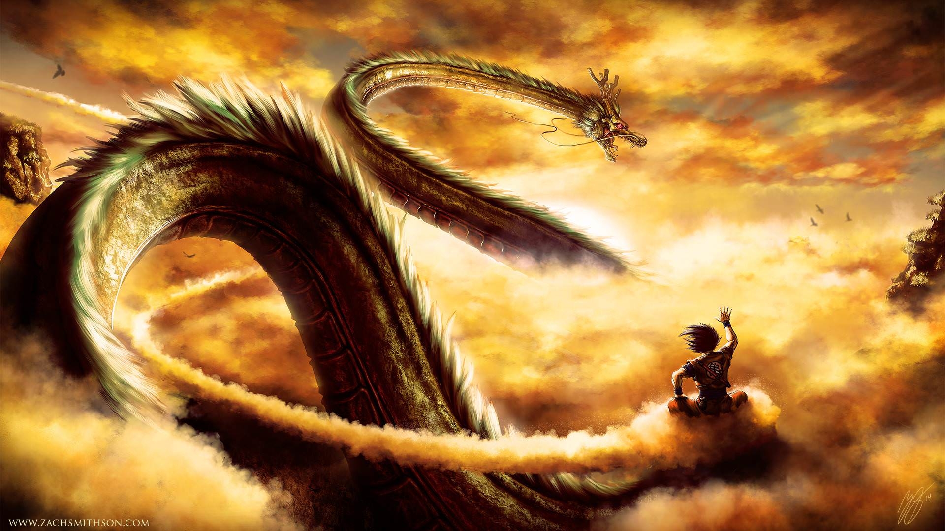 1920x1080 Goku and Shenron, Desktop