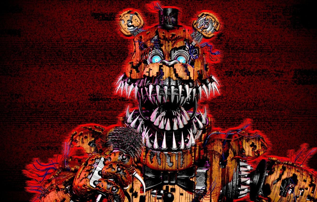 1340x850 Wallpaper background, the game, doll, art, mouth, fangs, Five Nights at Freddy's, Five nights at Freddy's image for desktop, section игры, Desktop