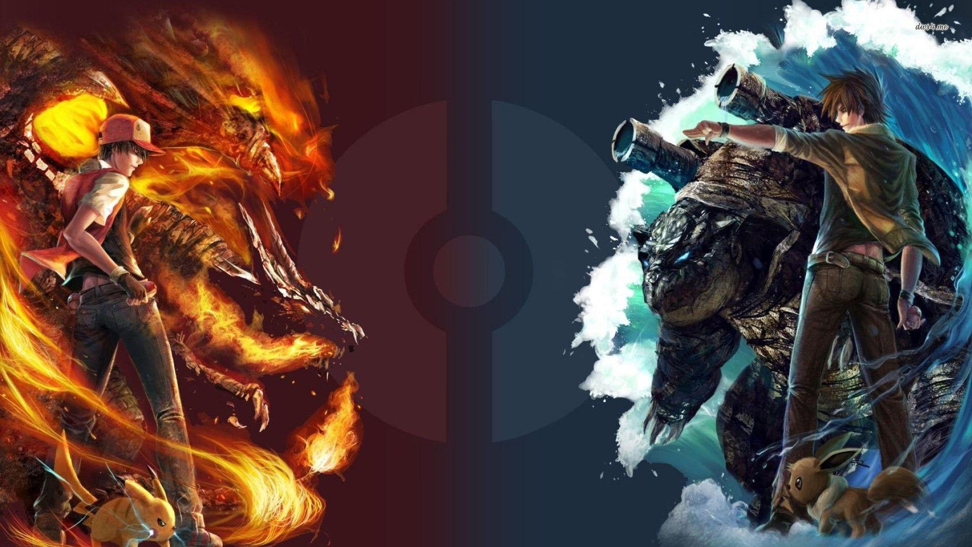 1920x1080 Pokemon Charizard vs Blastoise HD Wallpaper, Desktop