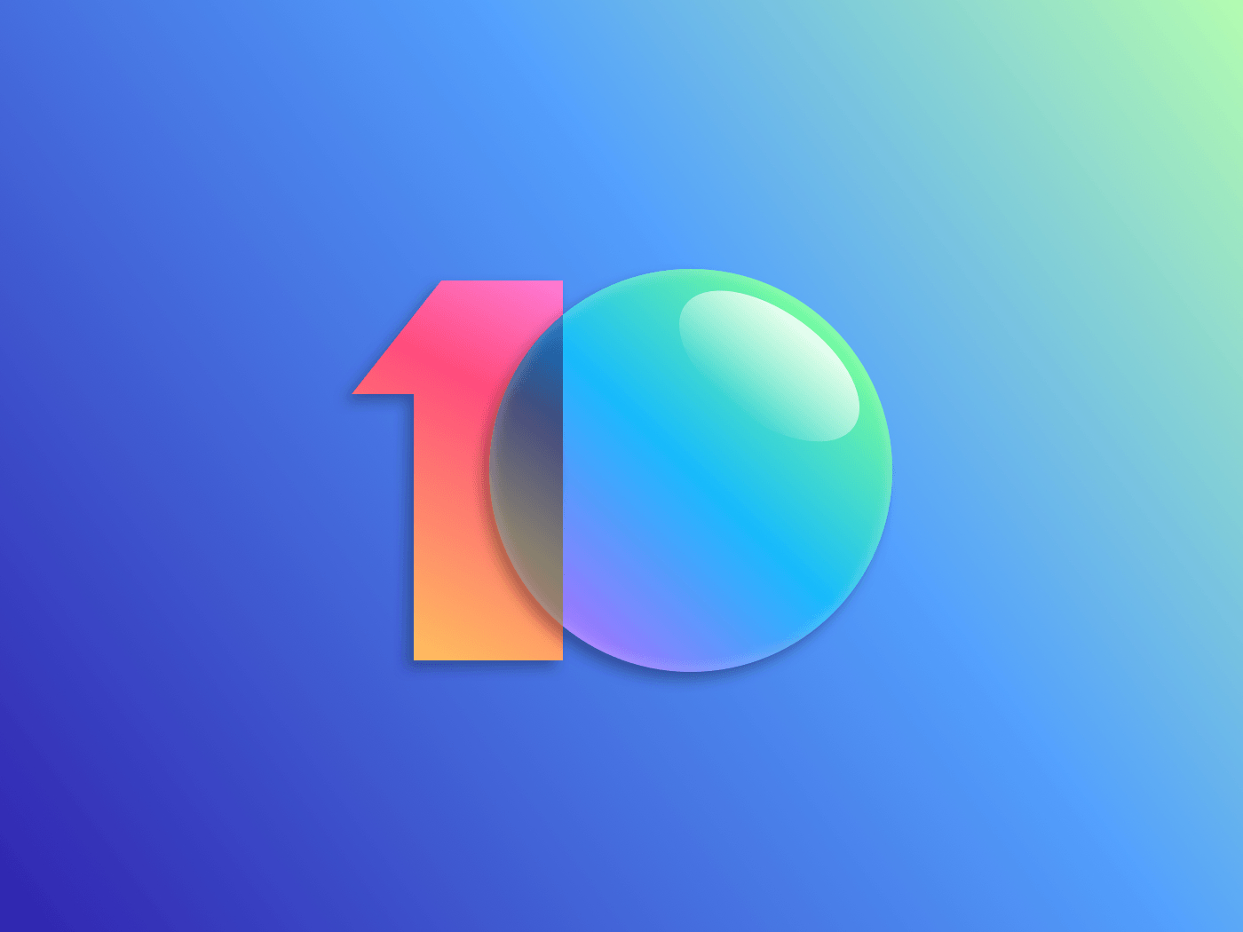 1400x1050 MIUI 10 Logo, Desktop