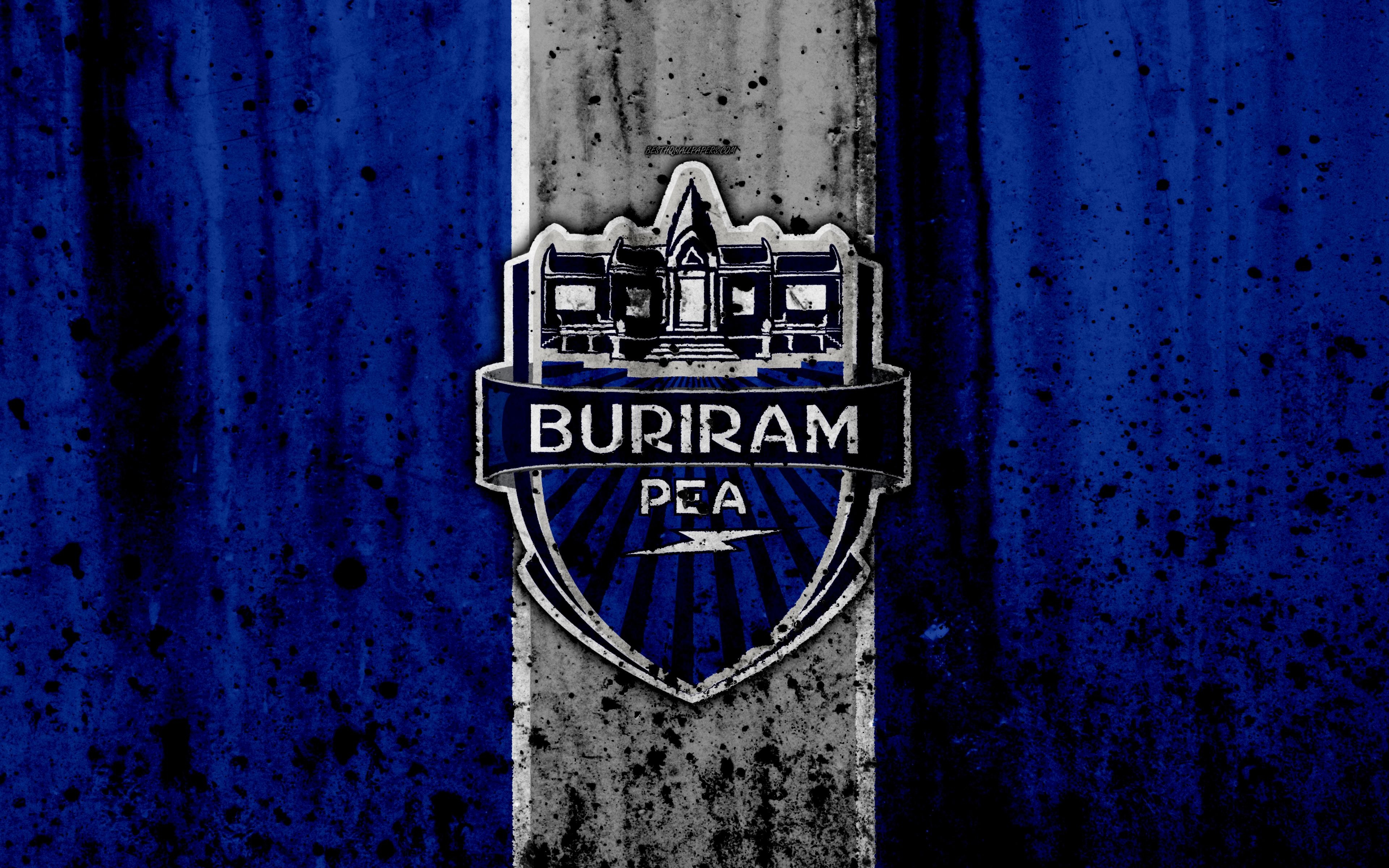 3840x2400 Download wallpaper 4k, FC Buriram United, grunge, Thai League 1, Desktop