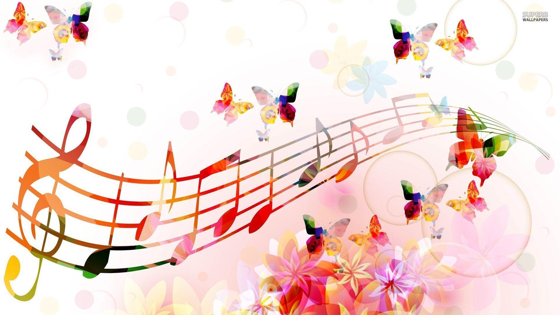 1920x1080 Music Notes Wallpaper Border, Desktop