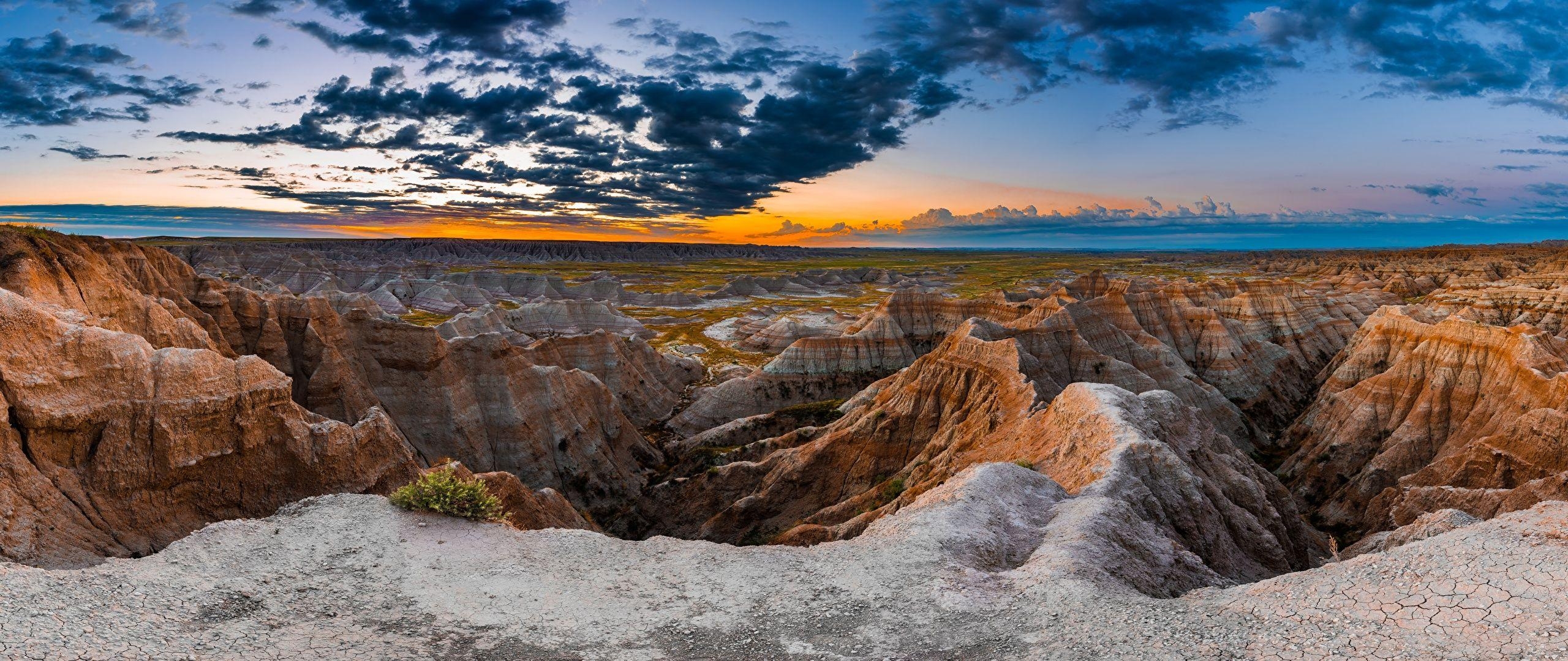 2560x1080 Image USA Badlands National Park South Dakota Nature, Dual Screen