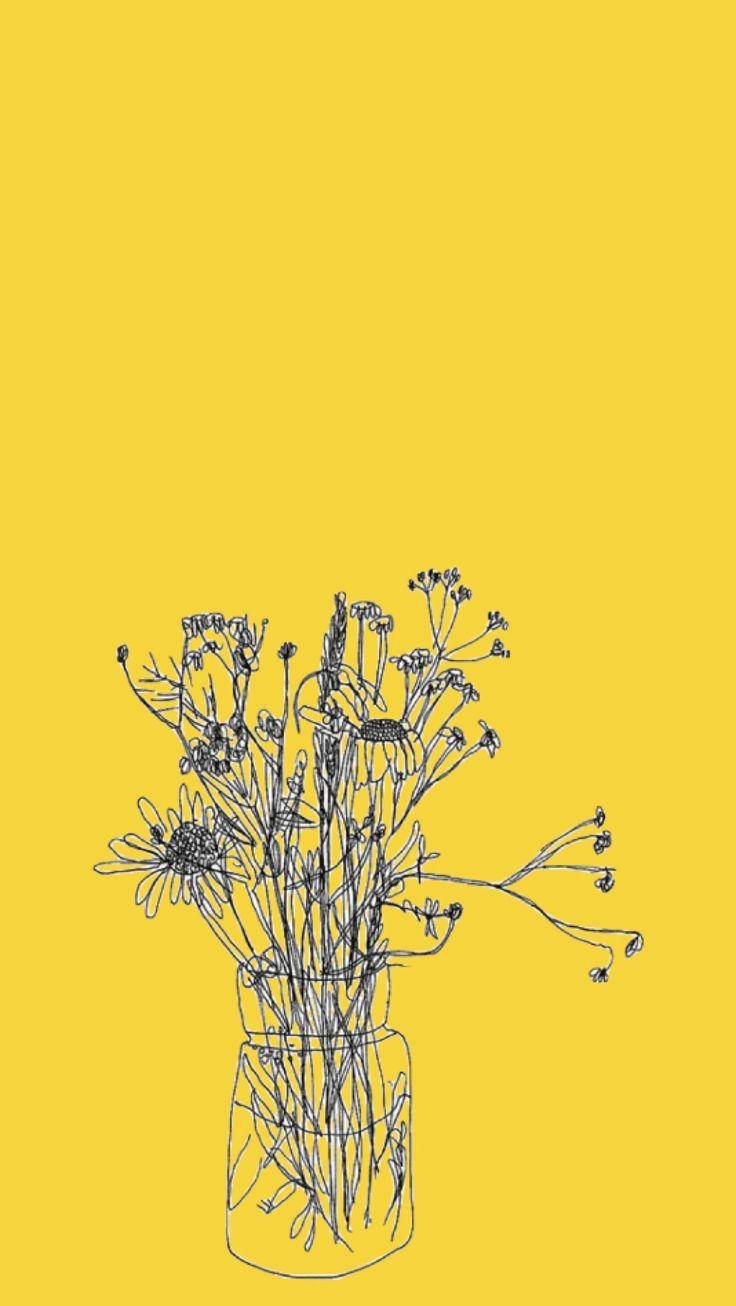 740x1310 Aesthetic Tumblr Yellow Background, HD Wallpaper & background, Phone