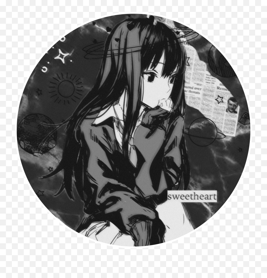 900x940 Monochrome Edgy Anime Icon Anime Girl Monochrome Aesthetic Png, Hyouka Folder Icon transparent png image, Phone