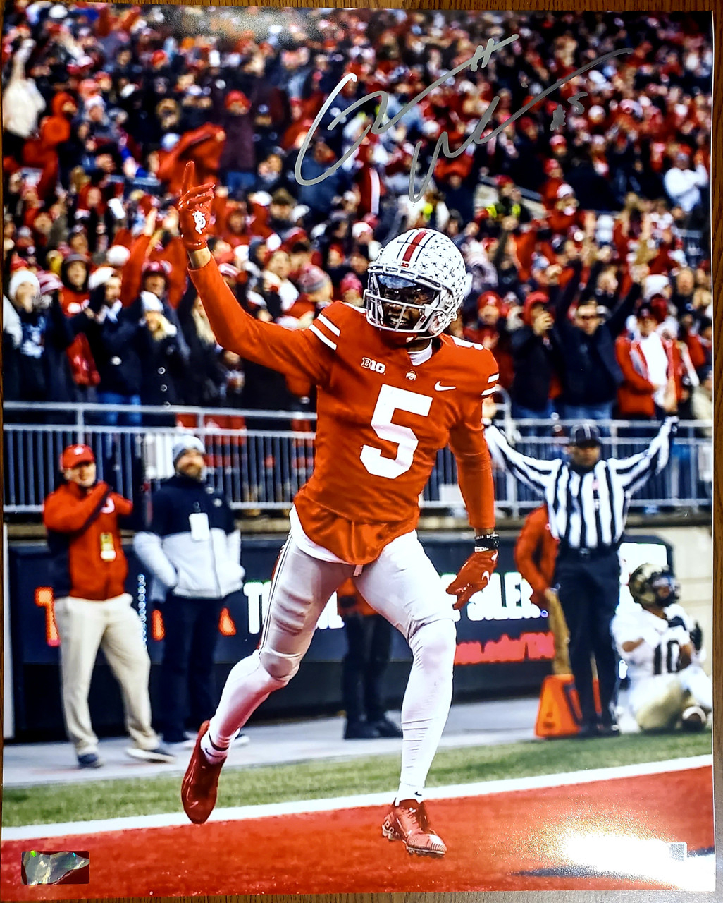 1030x1280 Garrett Wilson Ohio State Buckeyes 16 3 16x20 Autographed Photo, Phone