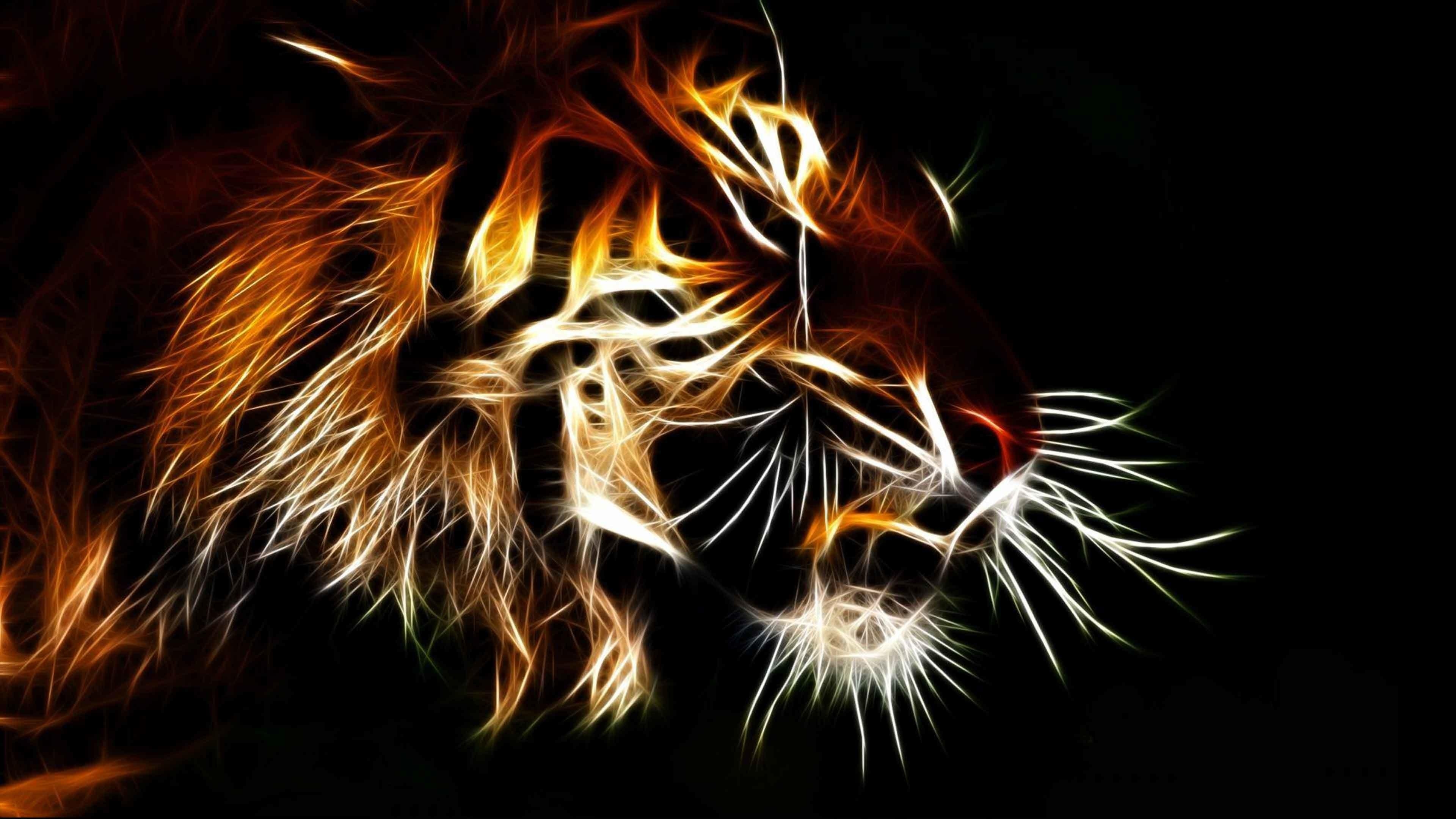 3840x2160 Animated Tiger Wallpaper, Desktop