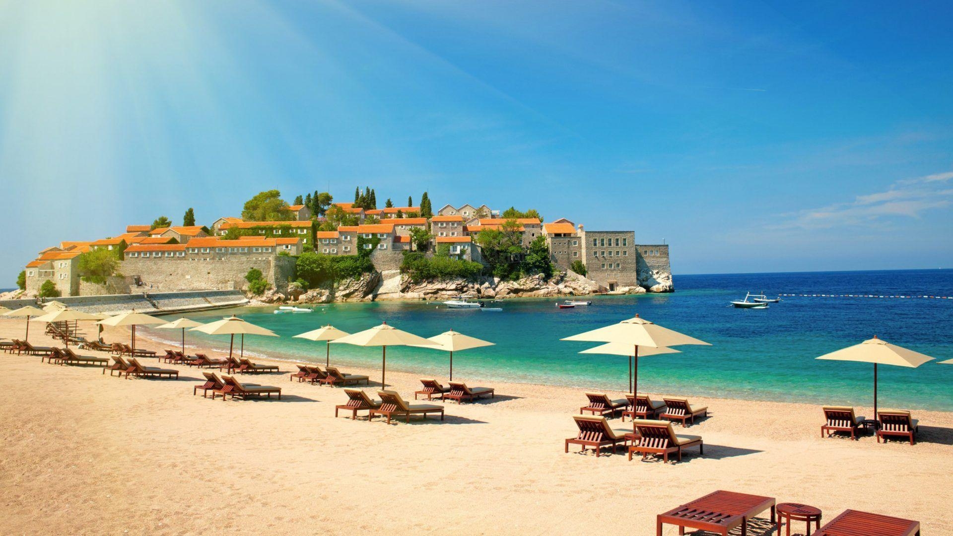 1920x1080 Sveti Stefan Montenegro Adriatic HD Wallpaper, Wallpaper13.com, Desktop