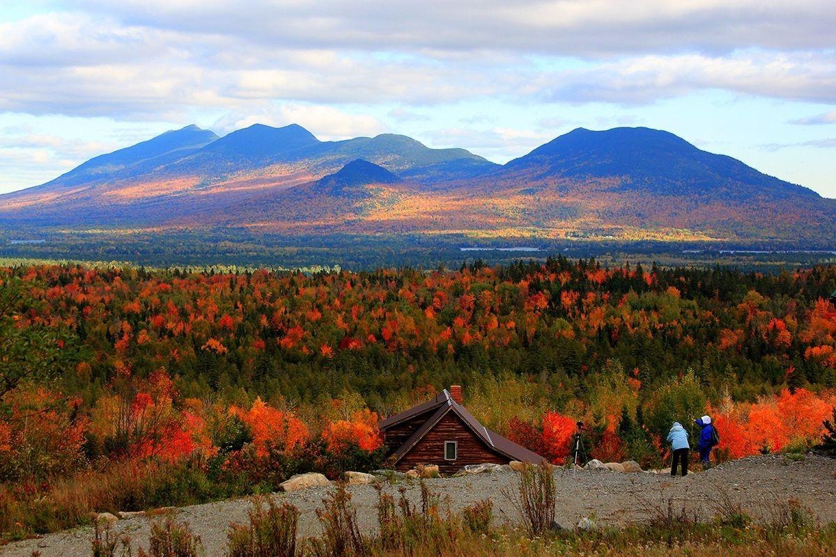 1200x800 Mountains: Fall Maine Colors Trees Landscape Usa Cottage Autumn, Desktop