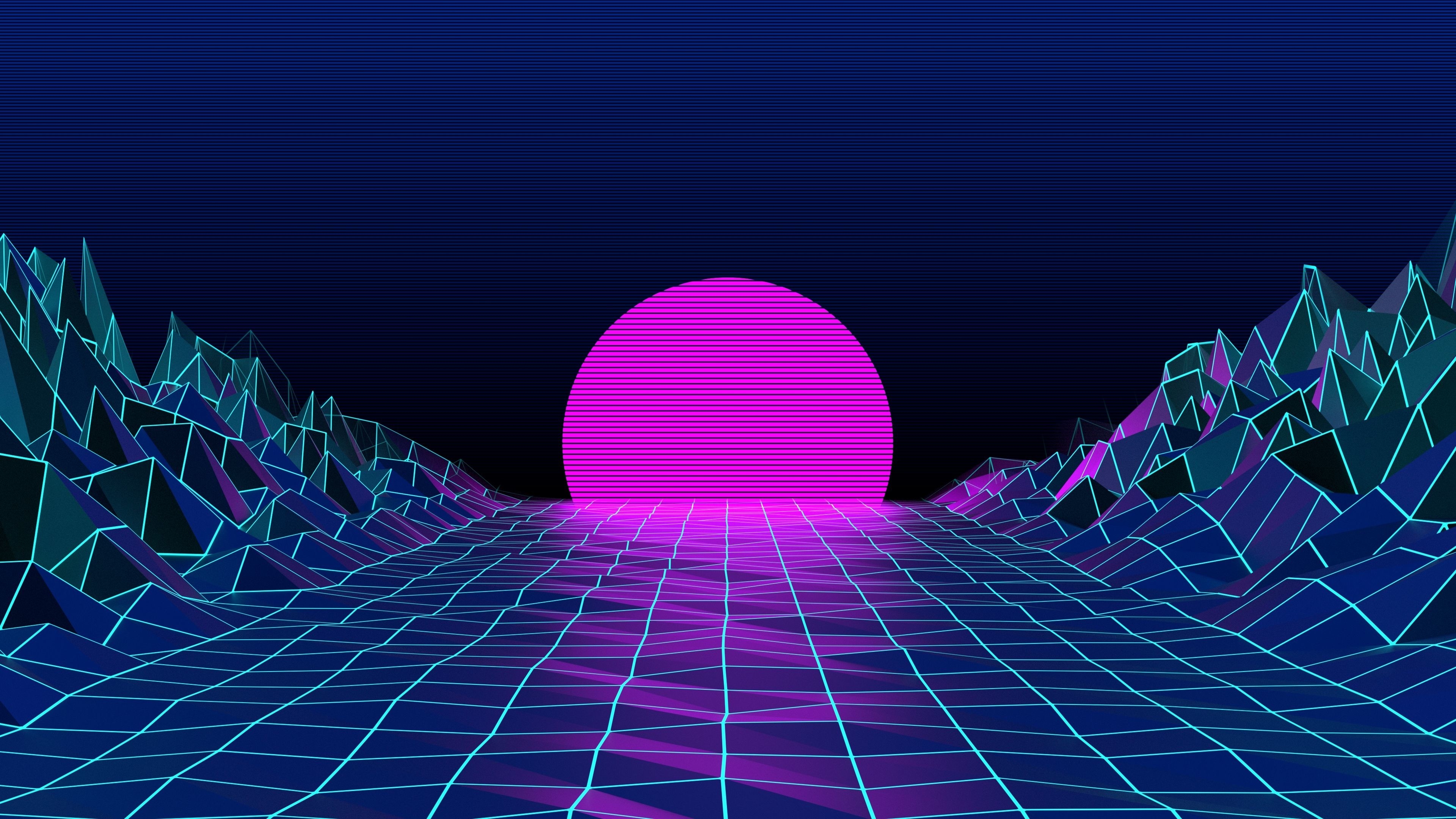 3840x2160 Neon 80S Wallpaper, Desktop